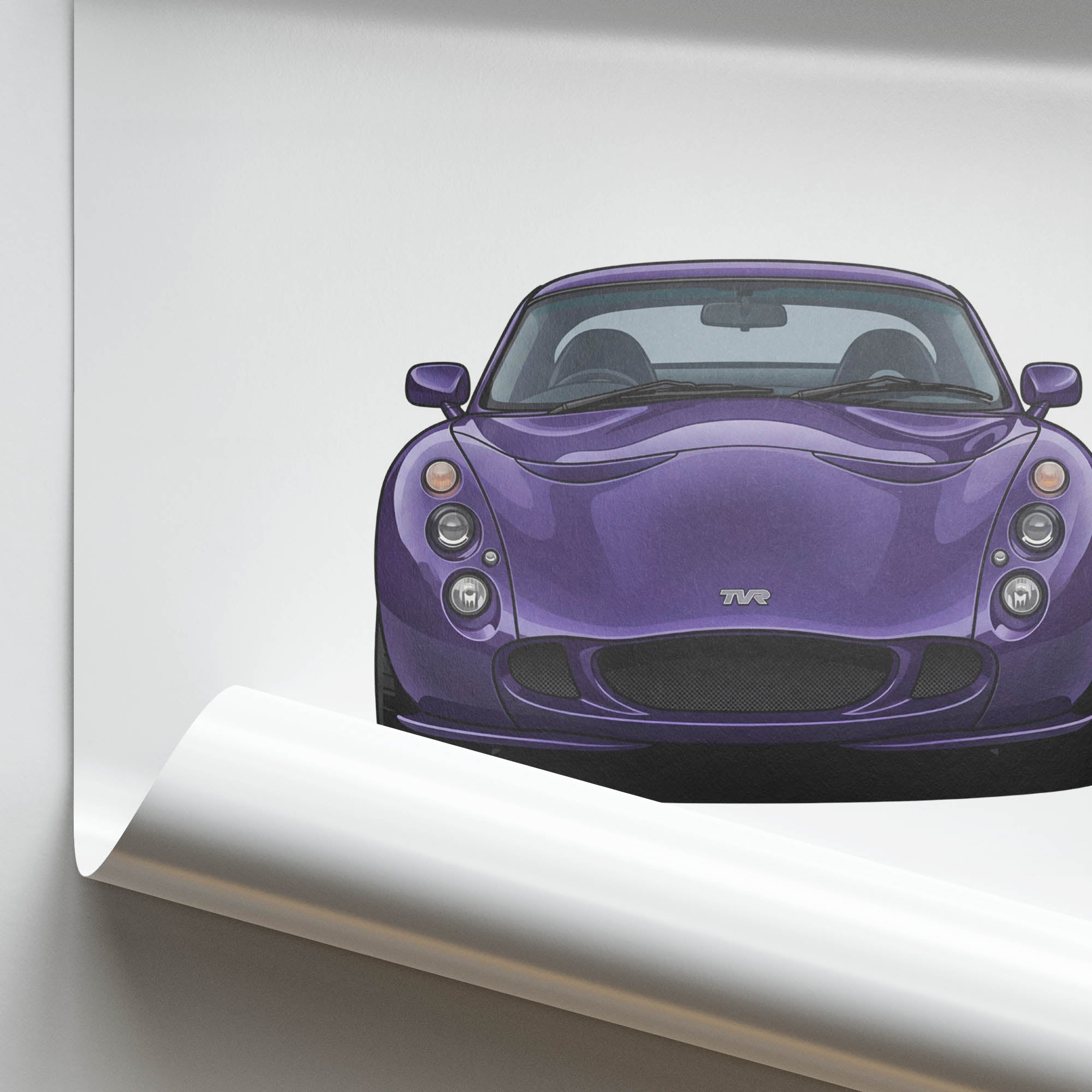 2005 Tvr Tuscan Speed Six Cascade Indigo – Car Print (Front)