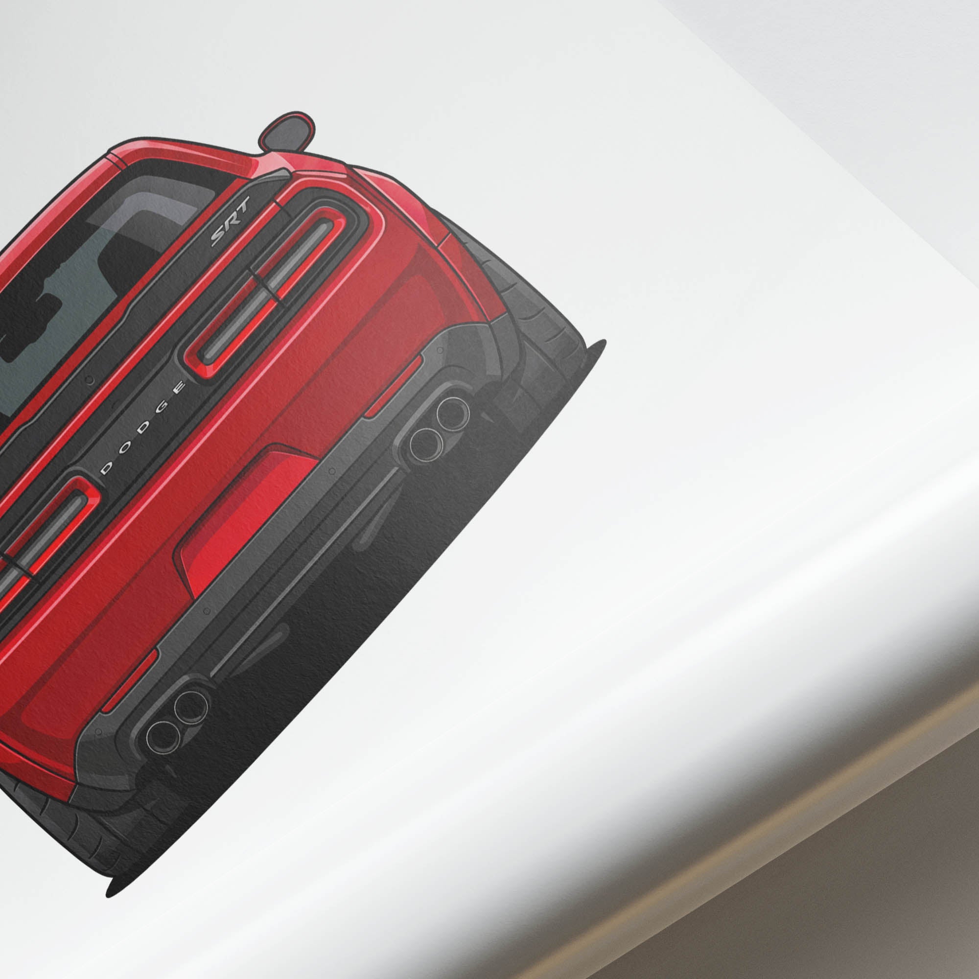 2018 Dodge Challenger SRT Demon Torred – Car Print (Back)