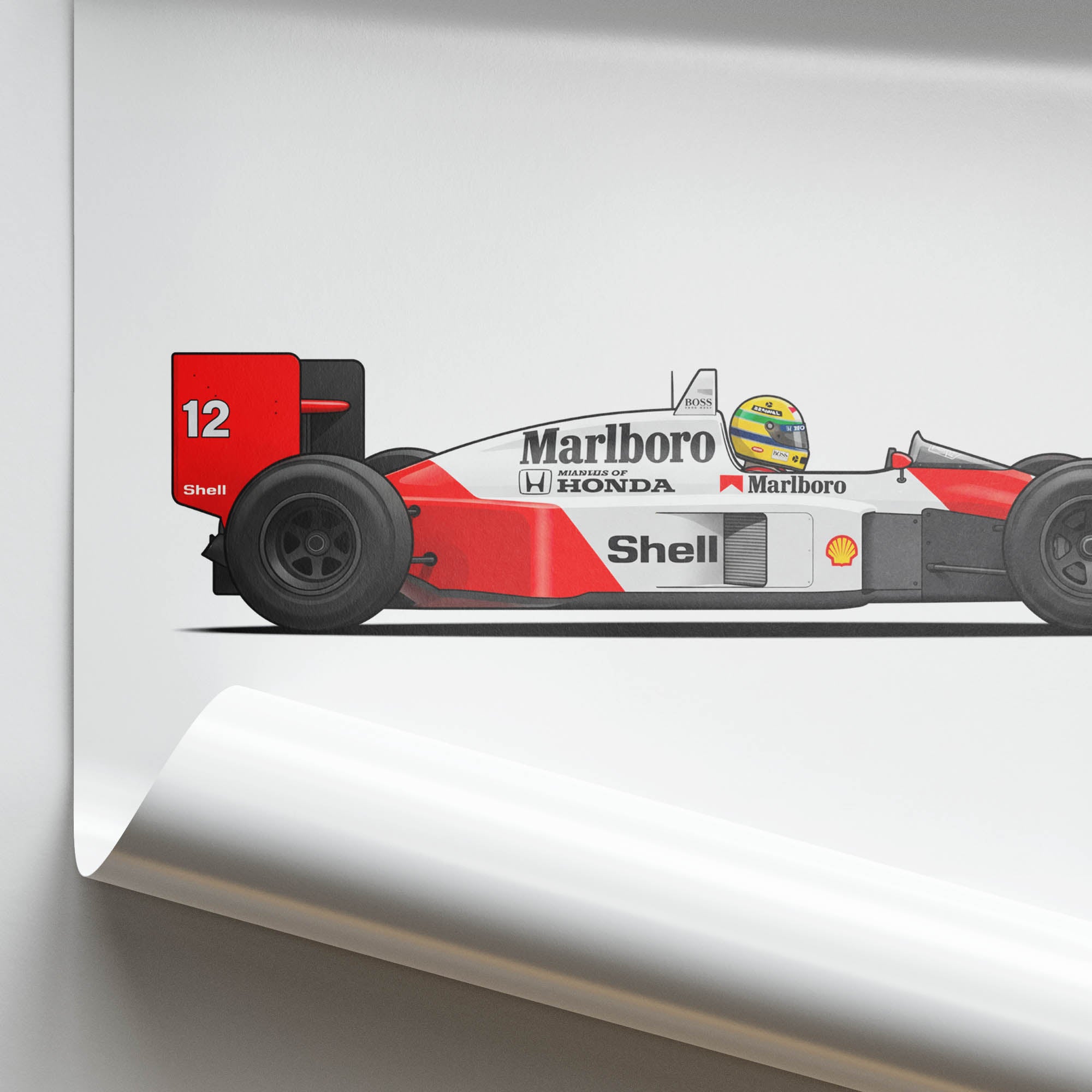1988 McLaren MP4 4 Ayrton Senna – Car Print