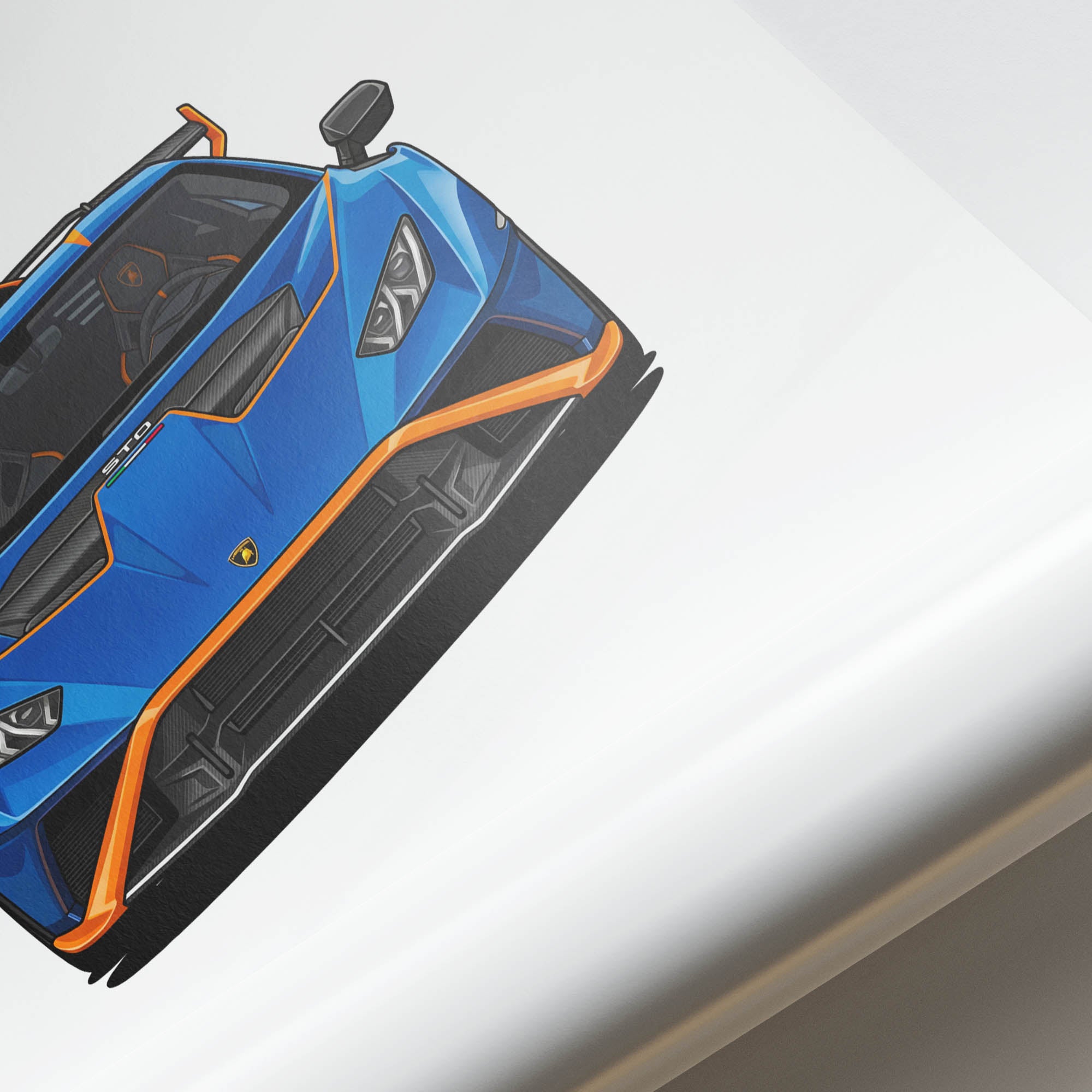 Lamborghini Huracan Poster – 2021 Huracan Sto Front View Limited Edition Print