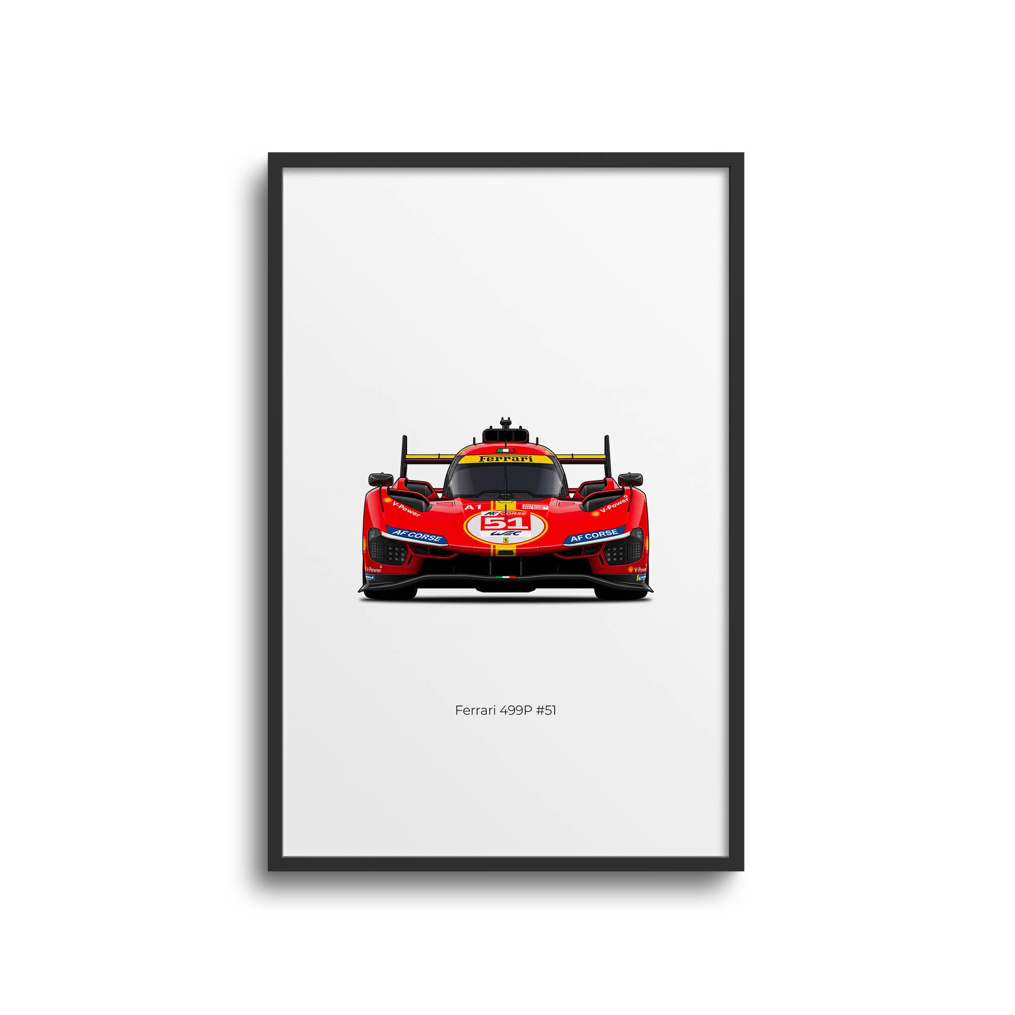 2023 Ferrari 499P 51 Alessandro Pier Guidi – Car Print