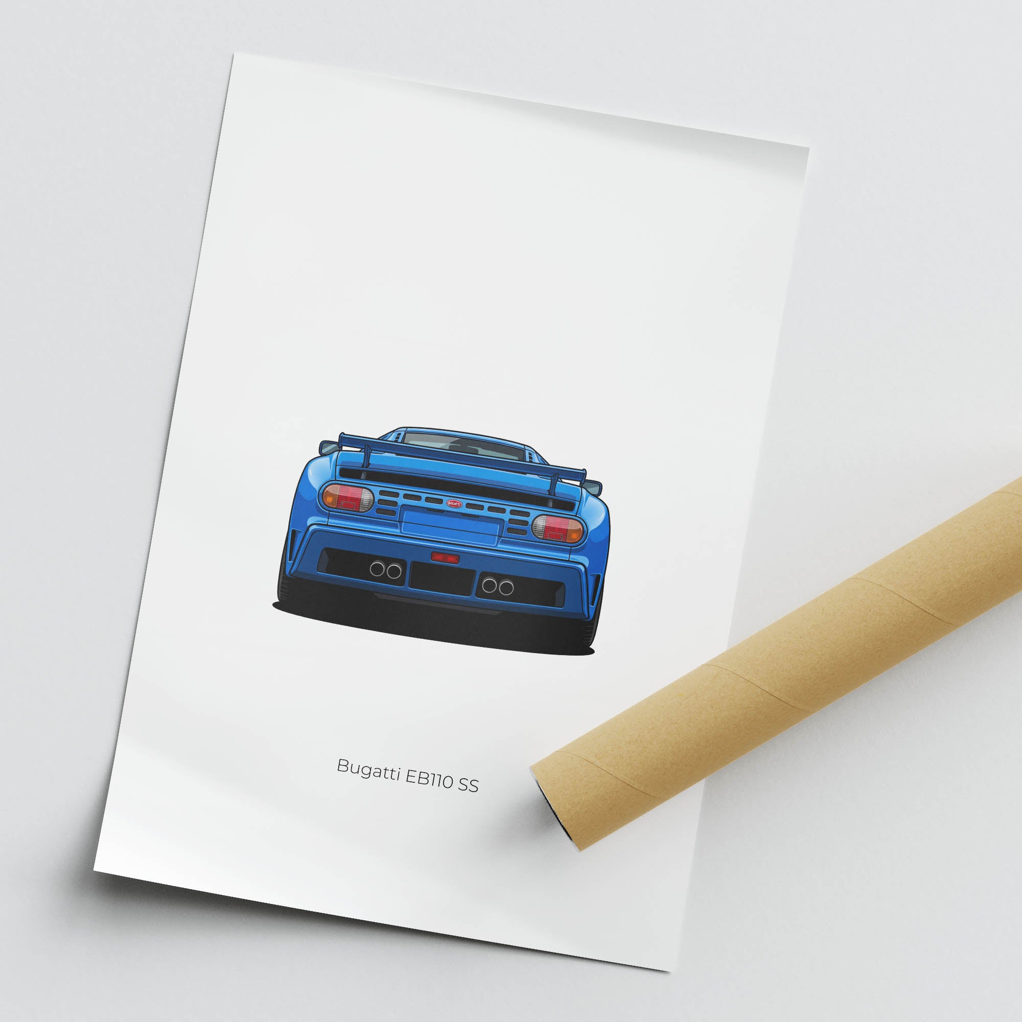 1991 Bugatti EB110 SS – Car Print (Back)