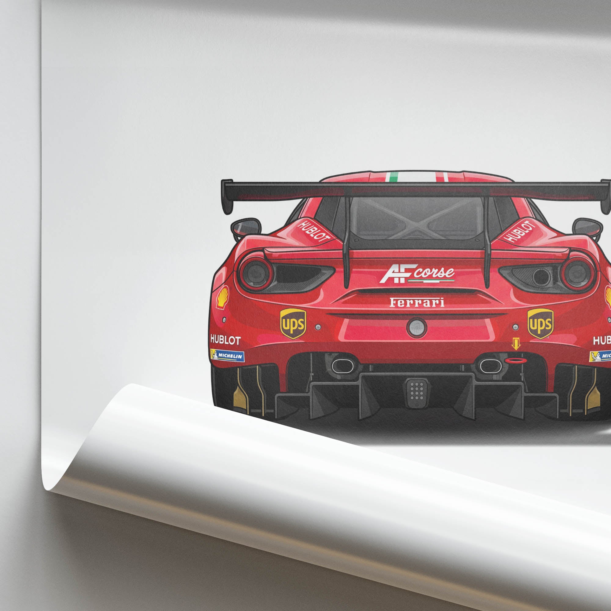 2016 Ferrari 488 GTE AF Corse – Car Print