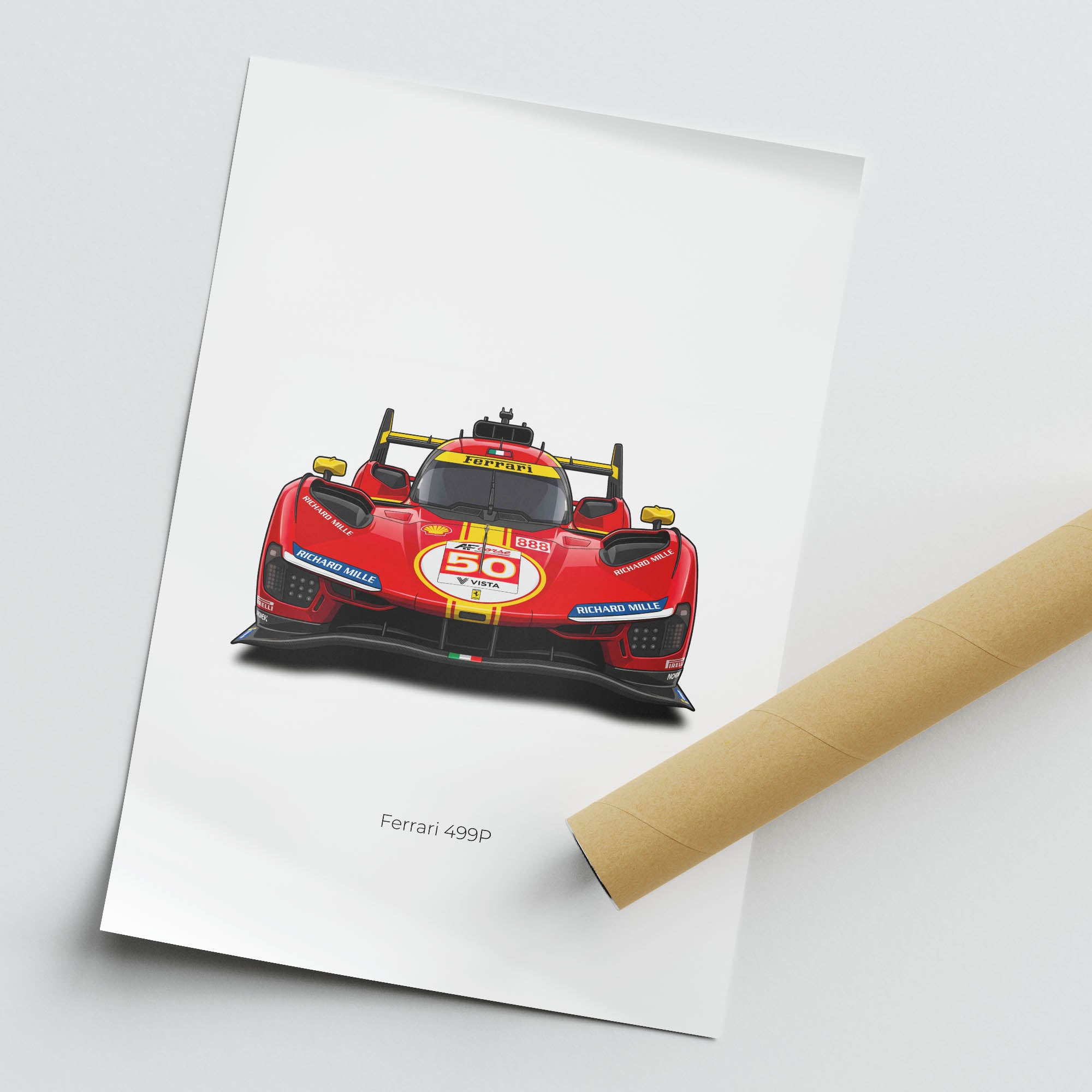 2023 Ferrari 499P Ferrari Hypercar – Car Print (Front)