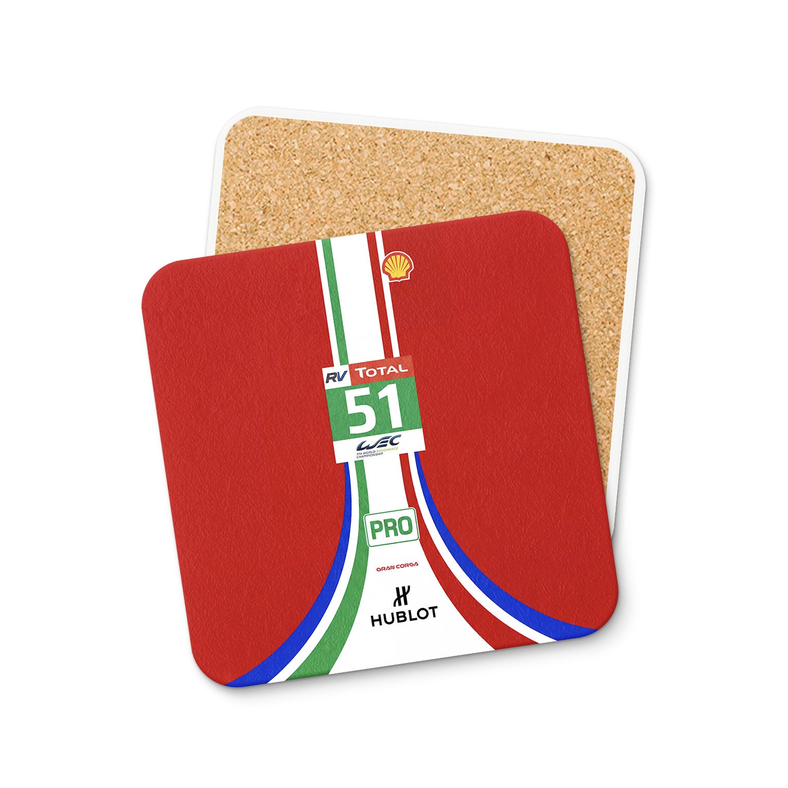 488 GTE LM Coaster – Ferrari Drink Coaster | Motorsport Table Decor
