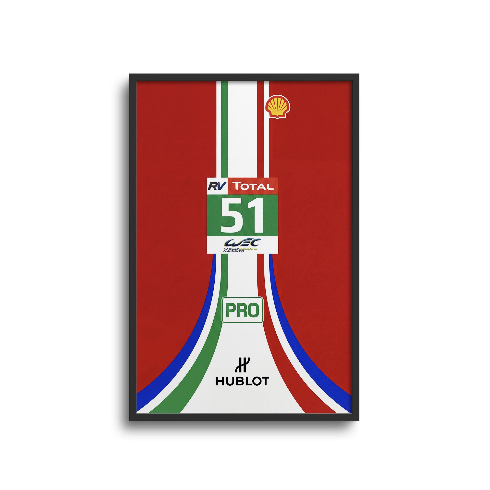 488 GTE LM Poster - Le Mans Racing Wall Art | Ferrari 488 Print Decor