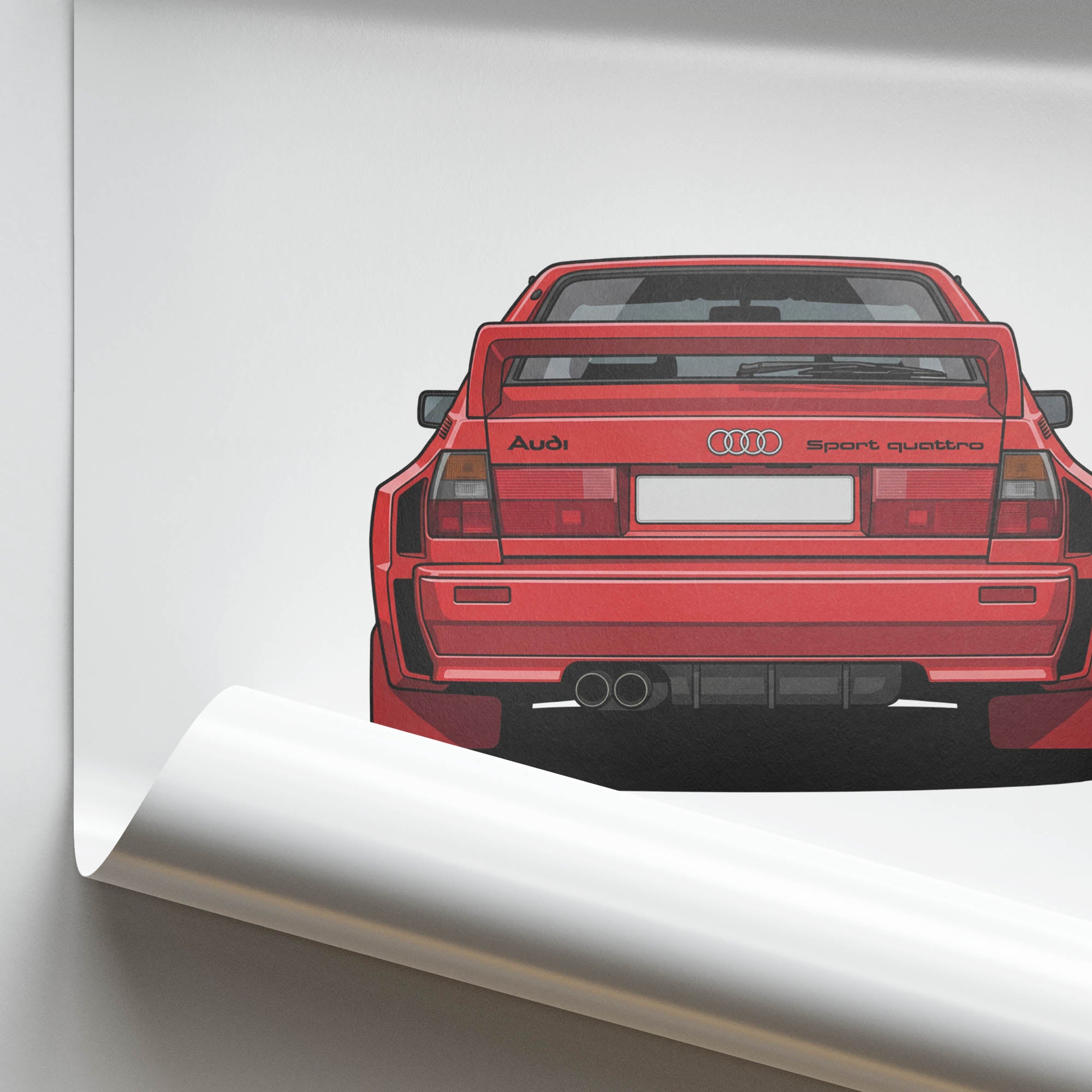 1984 Audi Sport Quattro S1 Tornado – Car Print (Back)