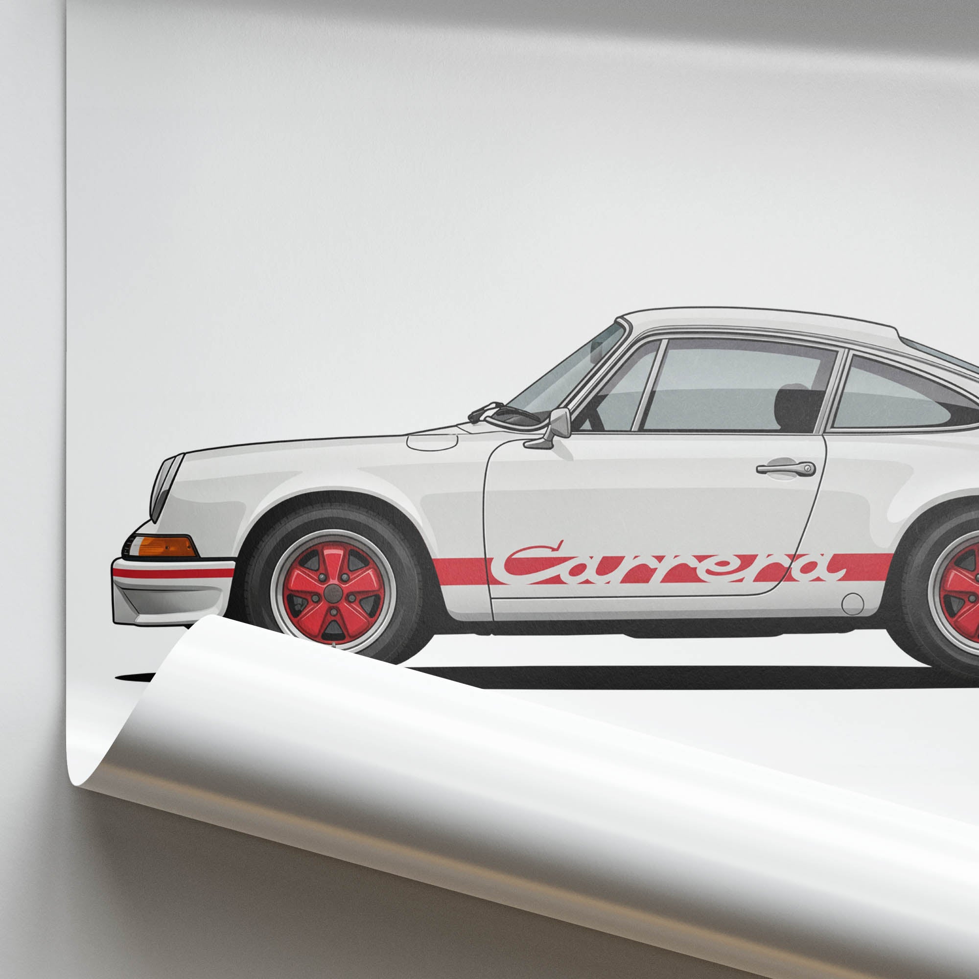1973 Porsche 911 Carrera RS 2 7 Grand – Car Print (Side)