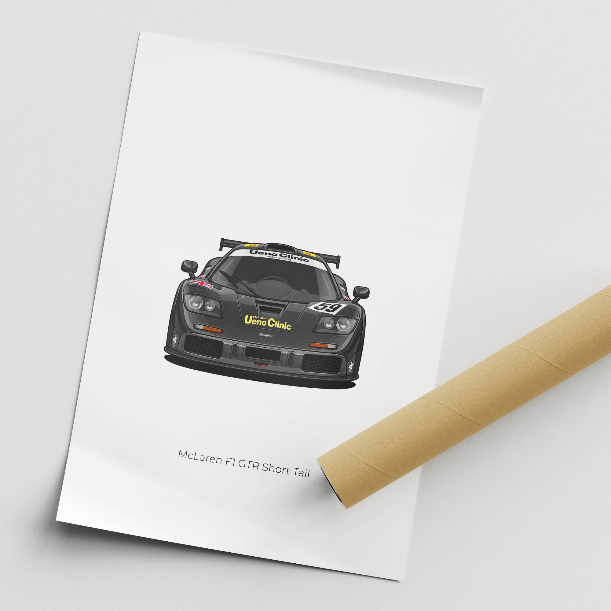 1995 McLaren GTR Short Tail Ueno Clinic – Car Print (Front)