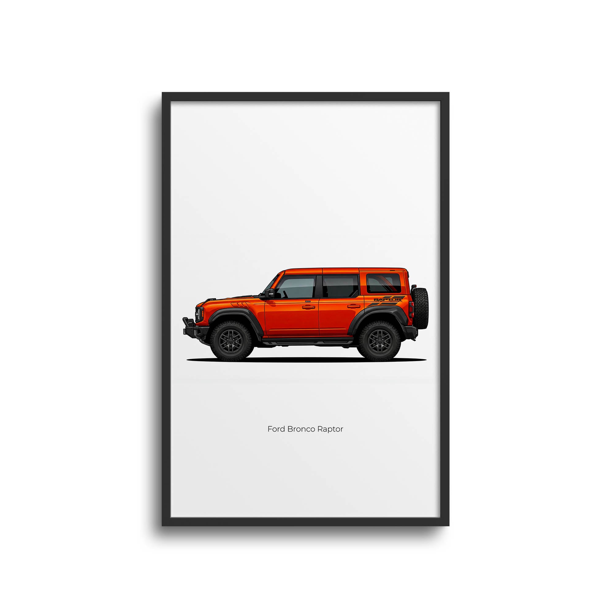 2022 Ford Bronco Raptor Code – Car Print (Side)