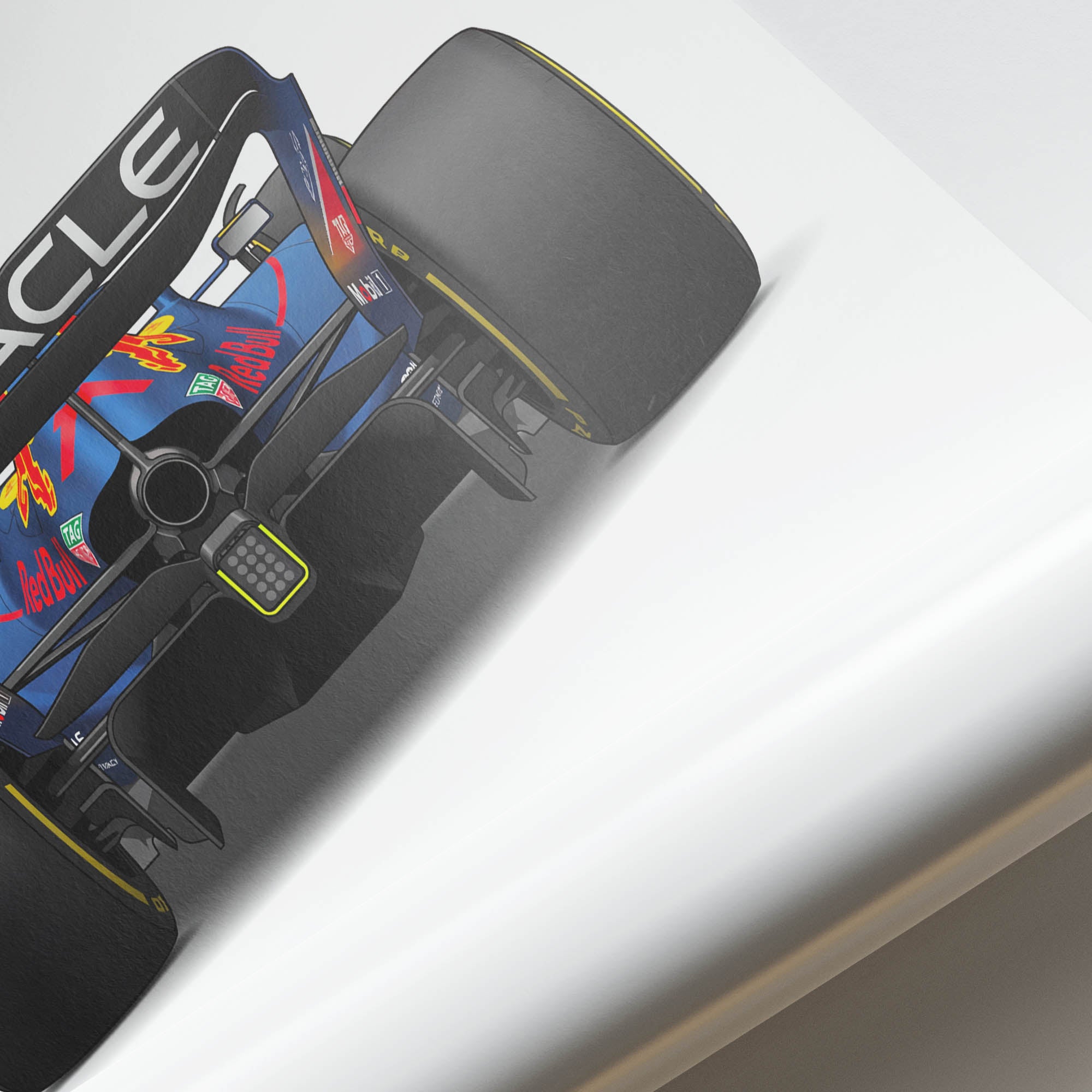 2023 Red Bull RB19 Max Verstappen Oracle Blue – Car Print
