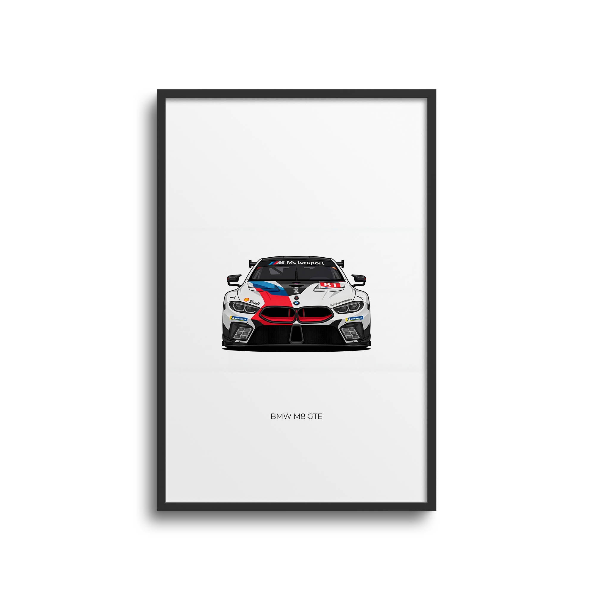 2018 BMW M8 GTE BMW Motorsport – Car Print (Front)