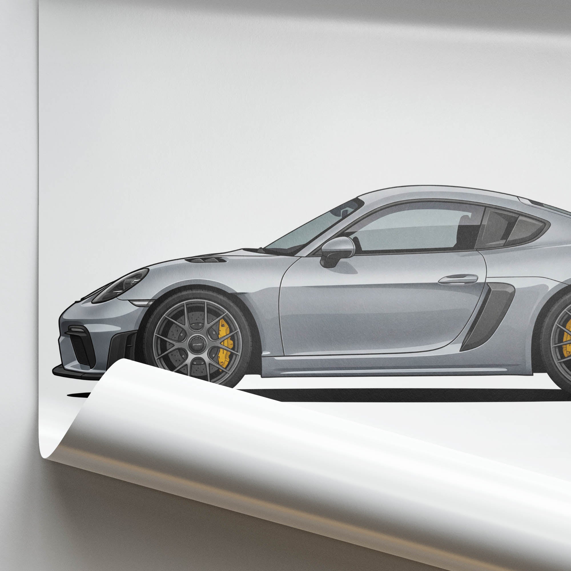 2022 Porsche 718 Cayman GT4 RS Arctic – Car Print