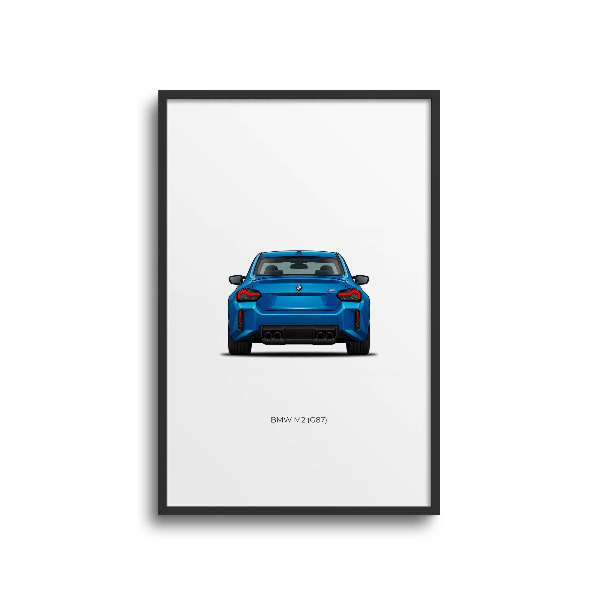 BMW M2 Poster - 2024 Zandvoort Blue Sports Car Wall Art Print