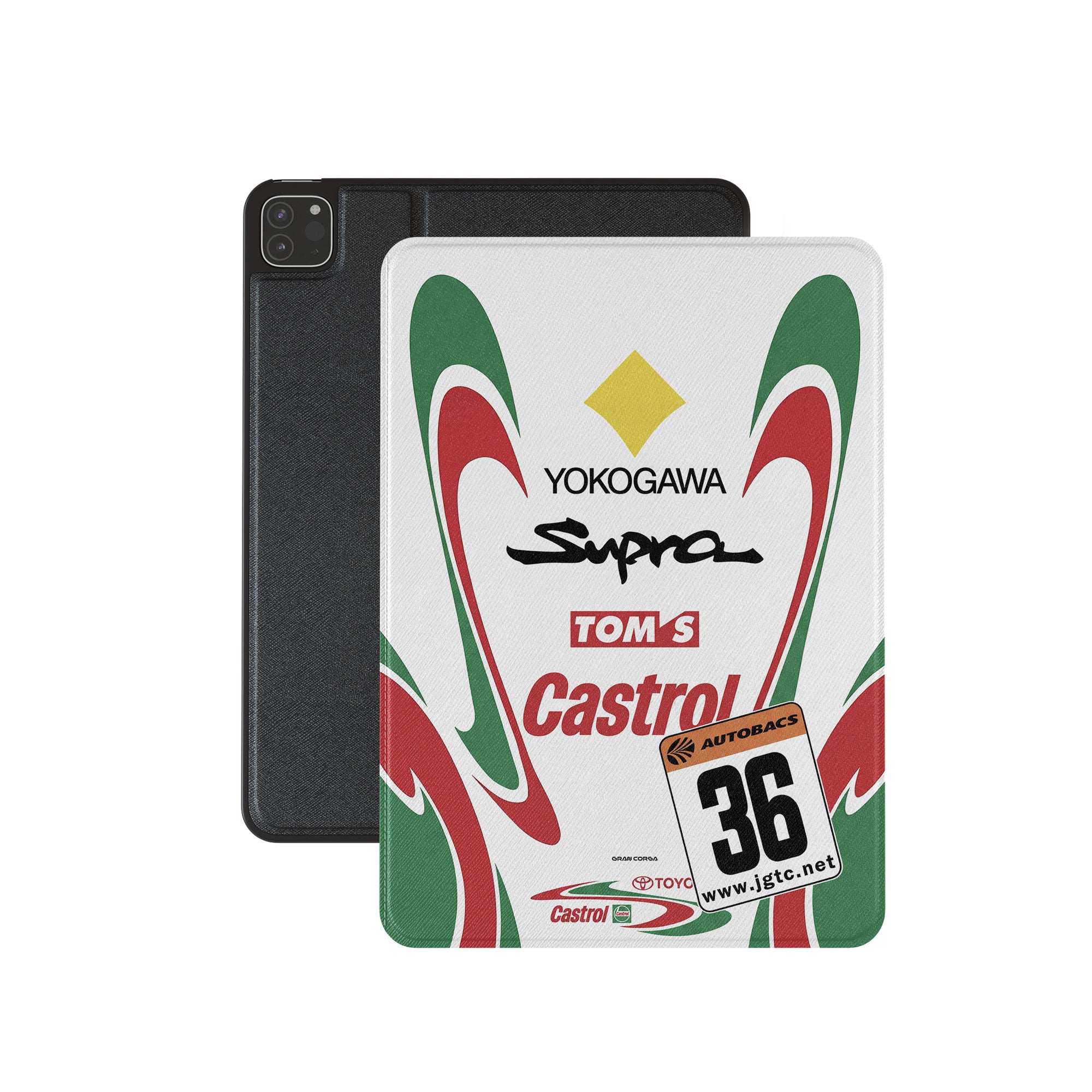 Toyota SUPRA iPad Case - 1997 Castrol Tom's JGTC Racing Design Tablet Cover