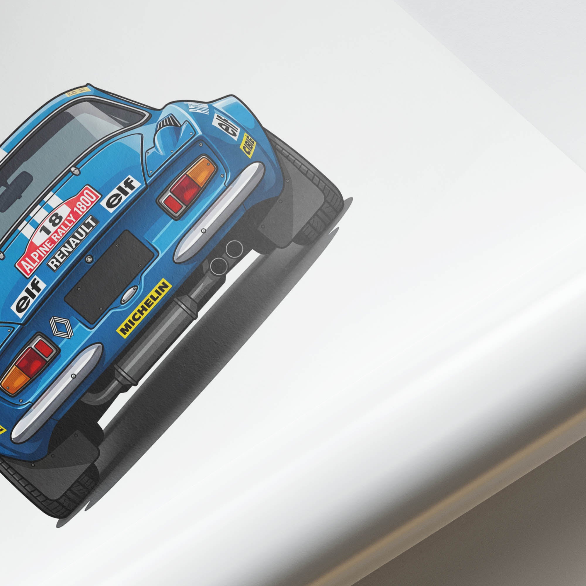 Alpine A110 Poster – 1973 Rally Blue Livery Vintage Motorsport Art Print