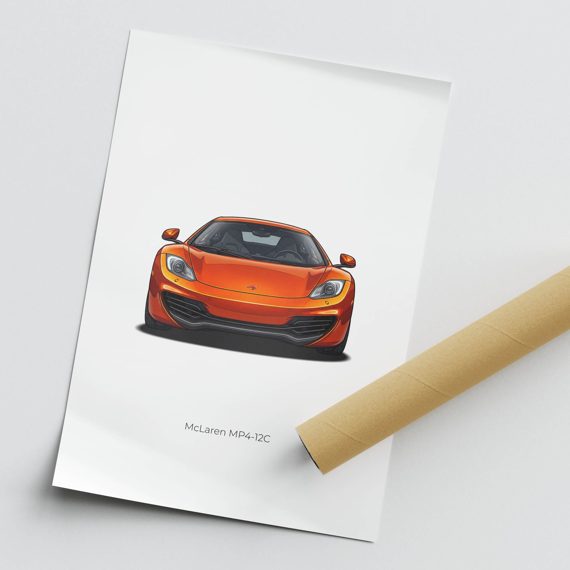 2012 McLaren MP4 12C Volcano – Car Print (Front)