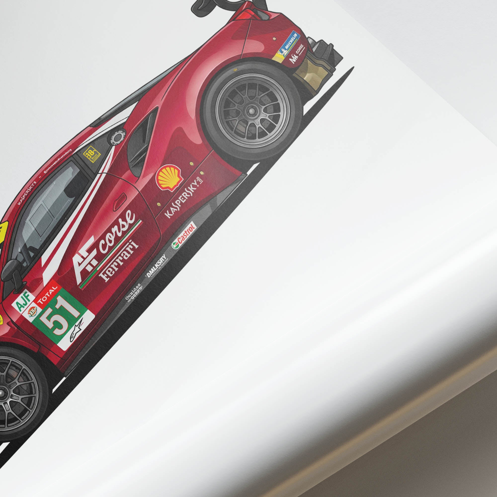 2016 Ferrari 488 GTE AF Corse – Car Print