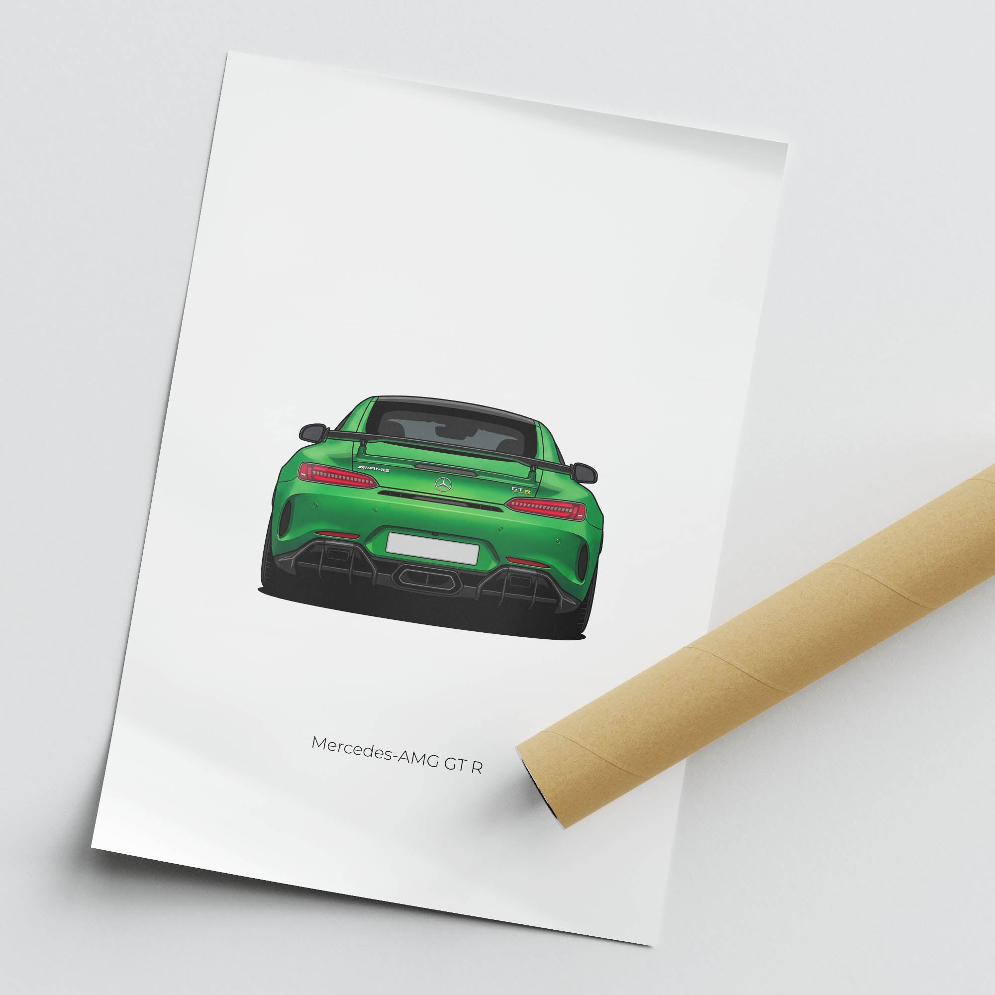 Mercedes AMG GT R Poster – 2017 Green Hell Magno Sports Car Print