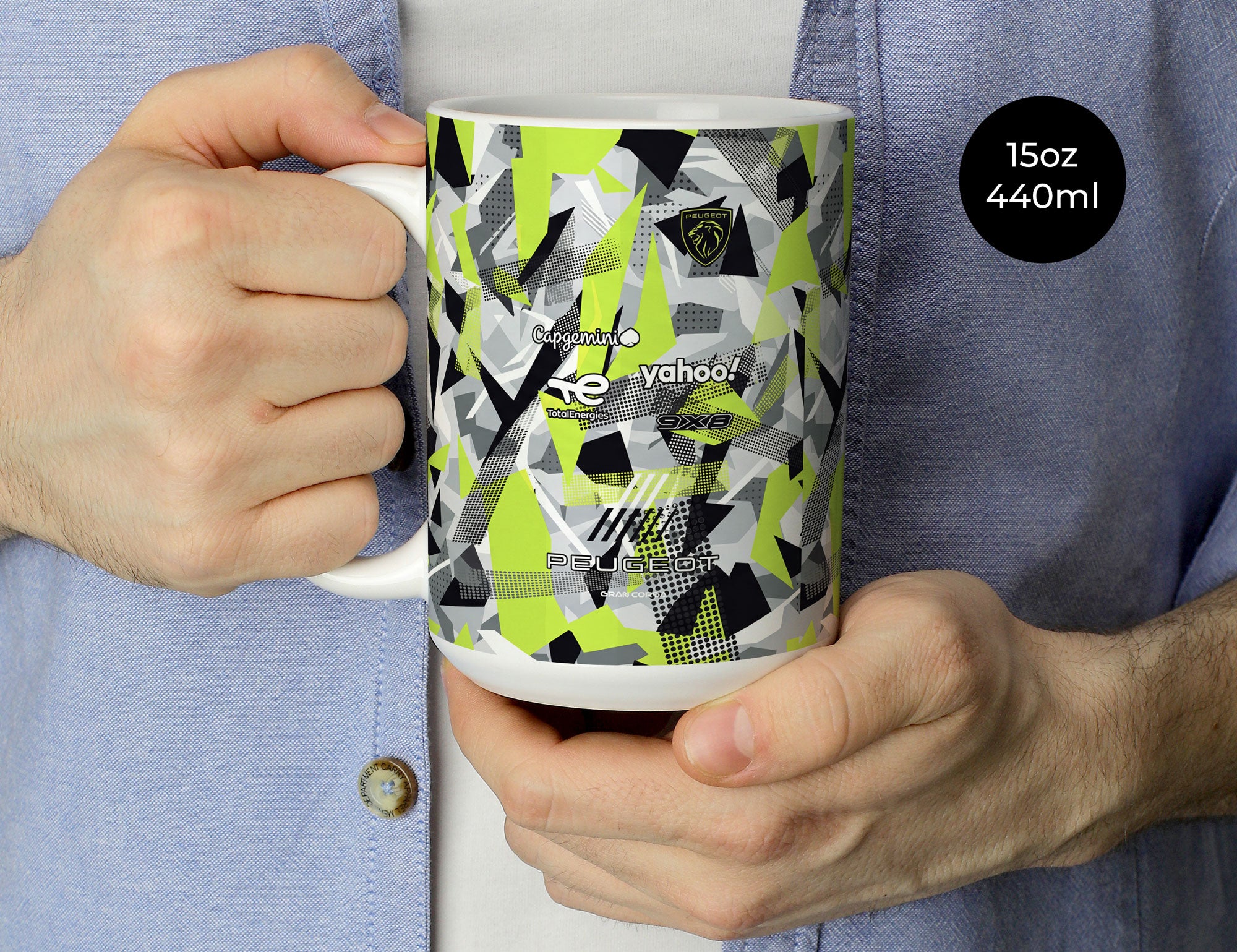 Peugeot 9X8 Mug – Racing Coffee Mug With Vibrant Race Inspired Design