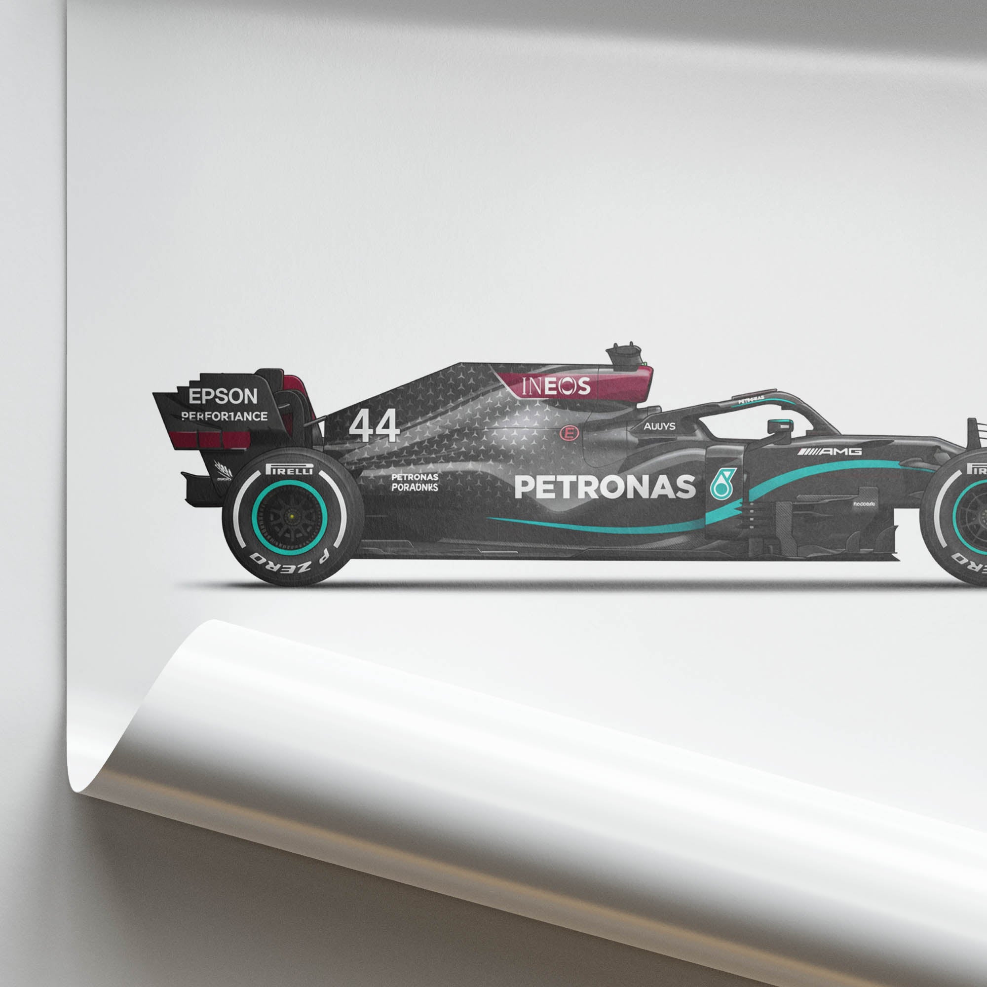 2020 Mercedes AMG W11 Eq Performance – Car Print (Side)