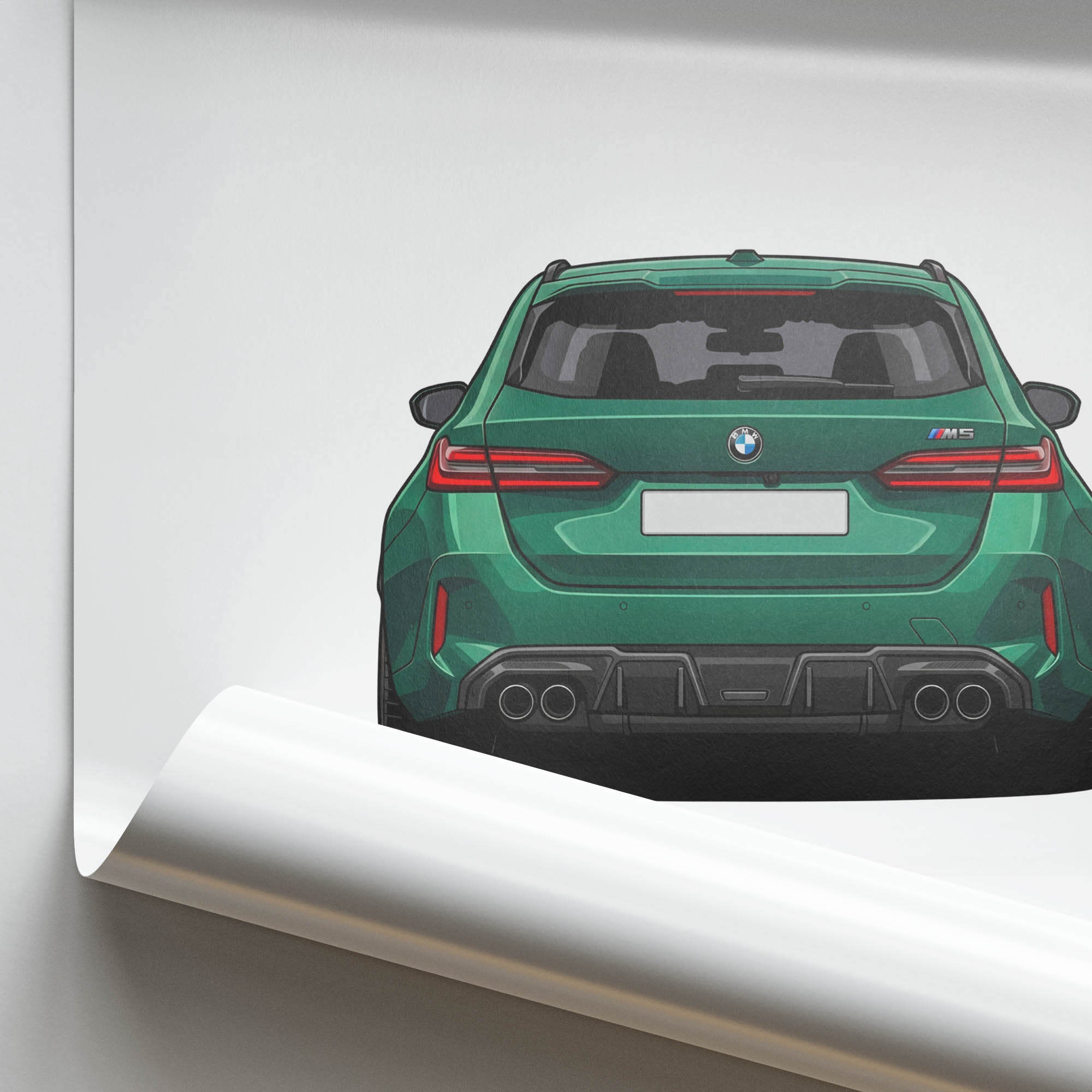 2025 BMW M5 Touring G91 Isle Of Man – Car Print (Back)