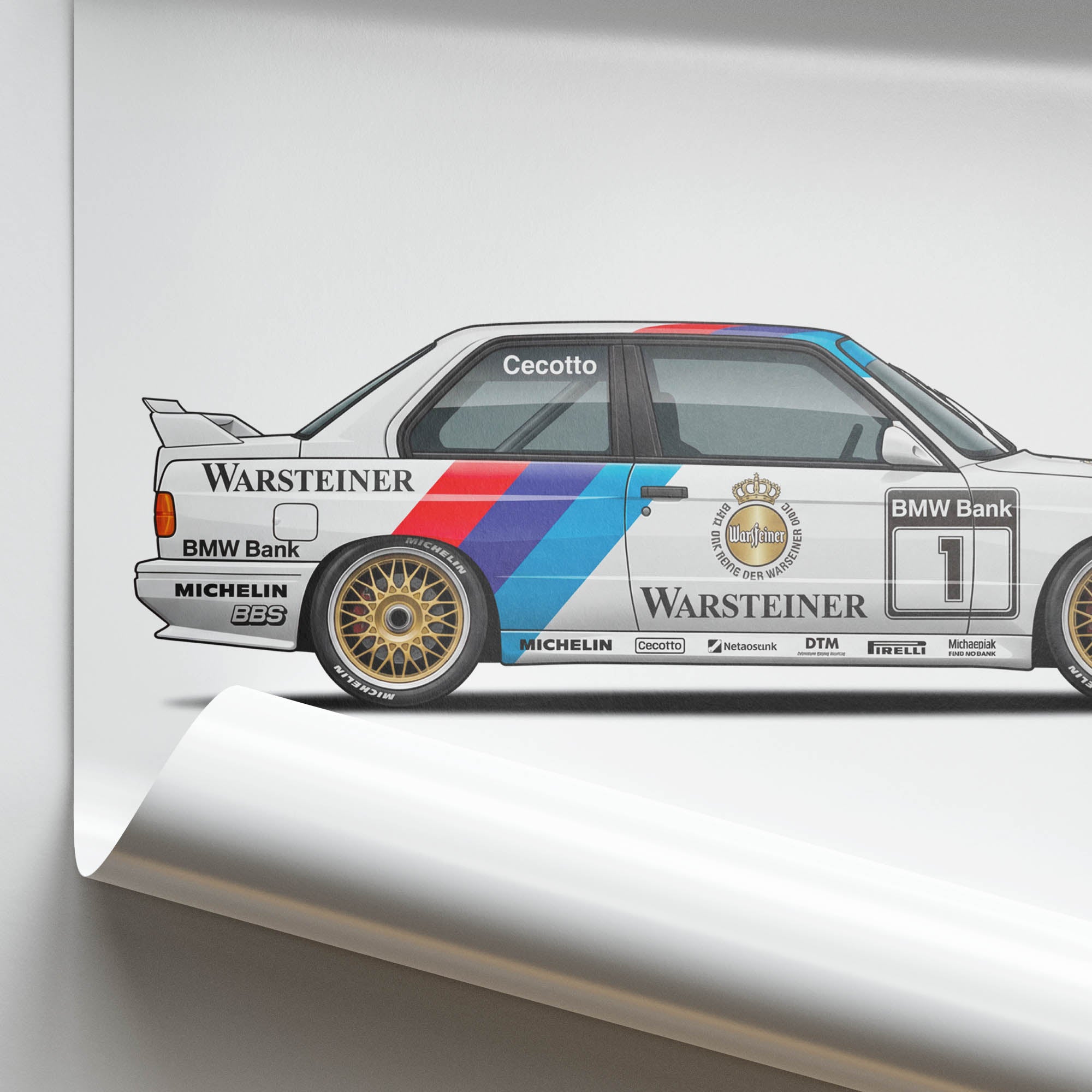 1990 BMW M3 Sport Evolution DTM Johnny – Car Print