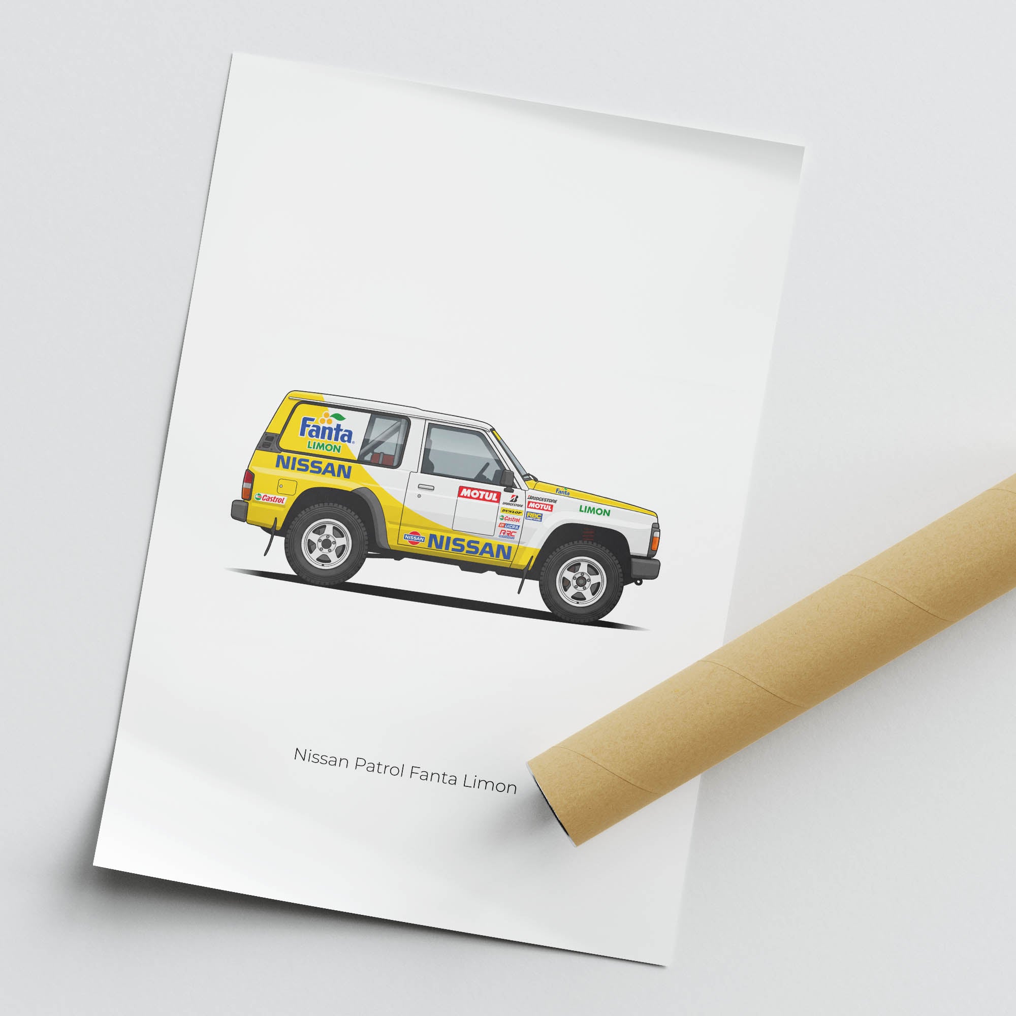1991 Nissan Patrol Fanta Limon – Car Print