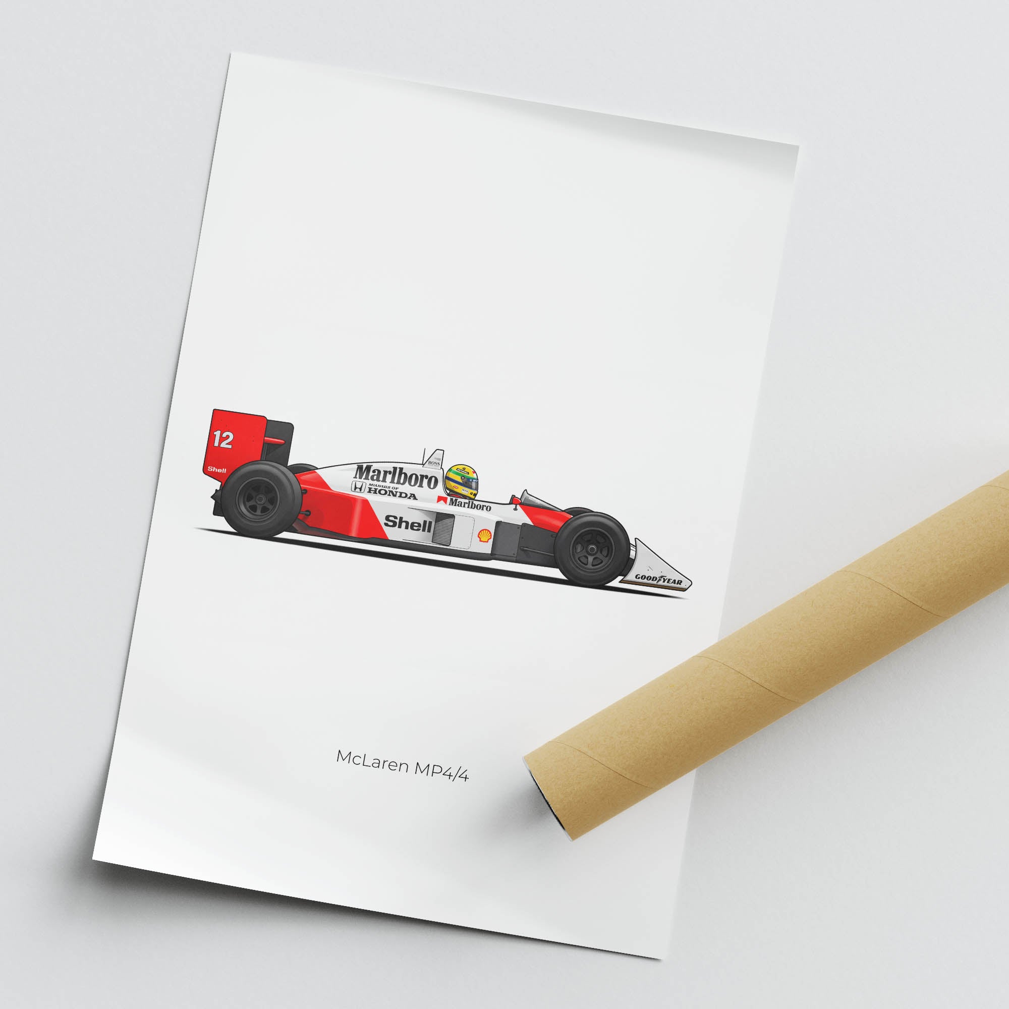 1988 McLaren MP4 4 Ayrton Senna – Car Print
