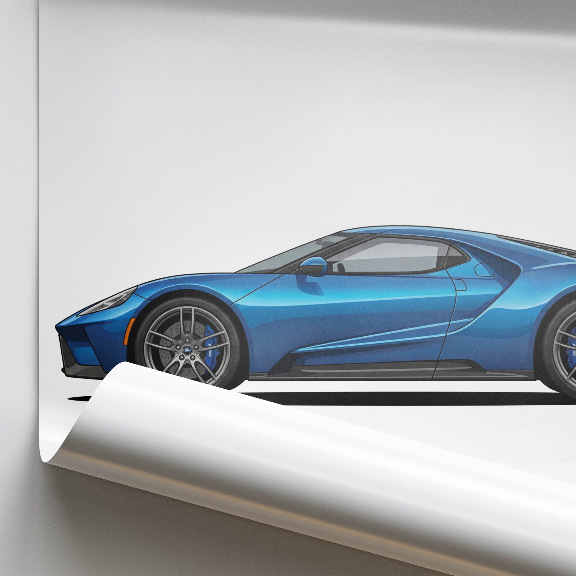 2017 Ford GT Liquid – Car Print (Side)