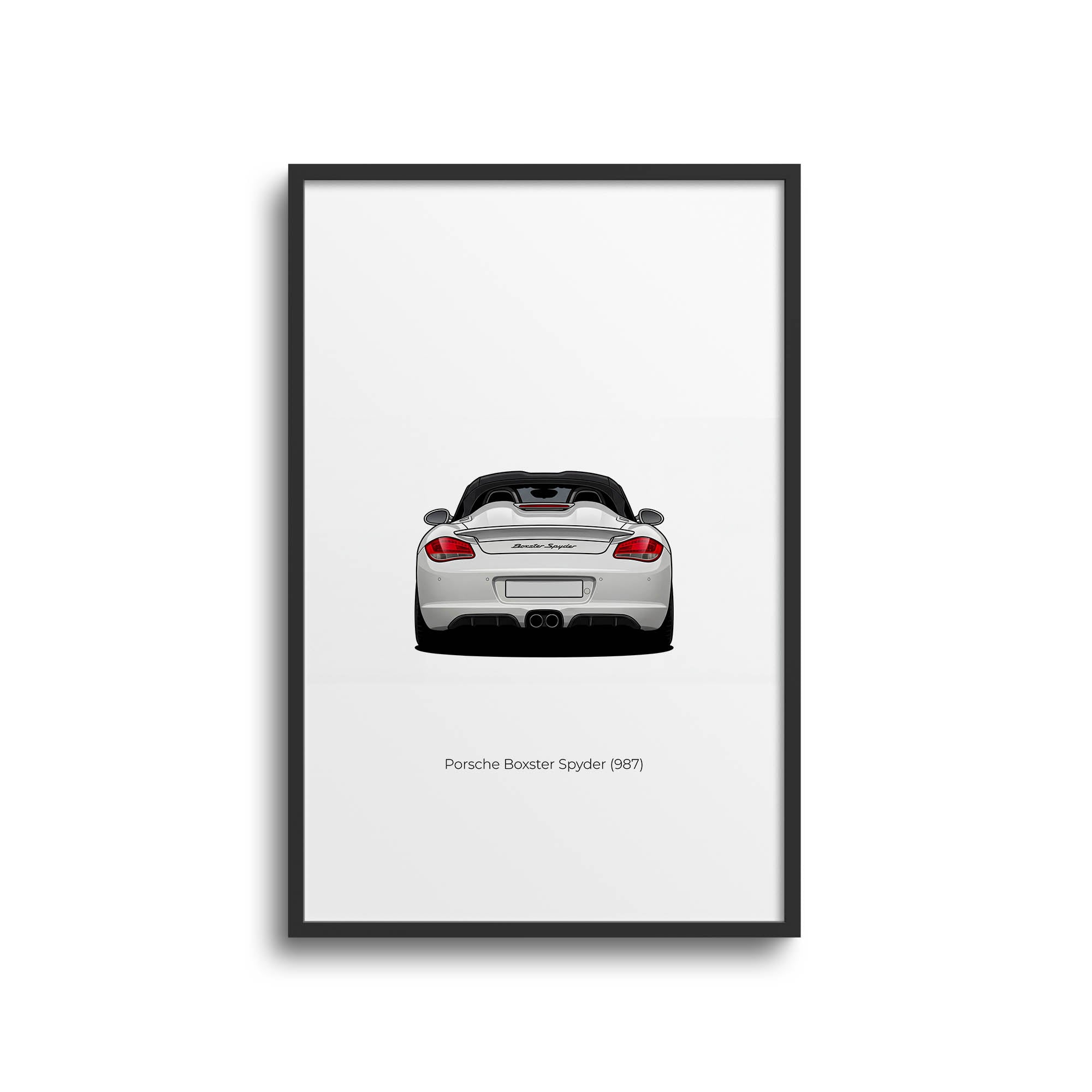 2011 Porsche Boxster Spyder 987 Carrera – Car Print (Back)