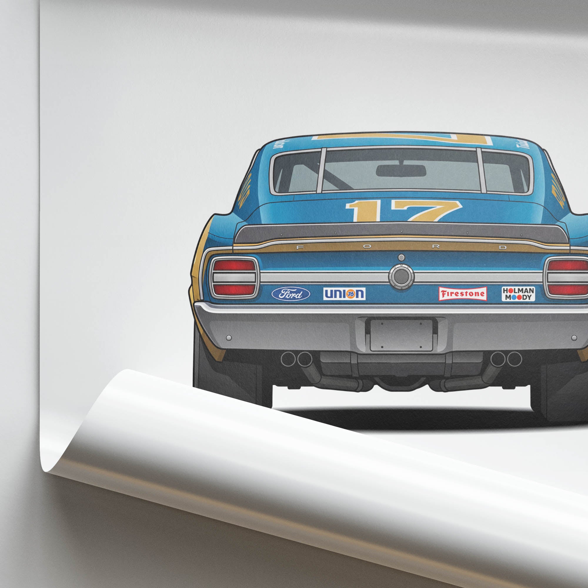1969 Ford Torino Talladega David Pearson – Car Print