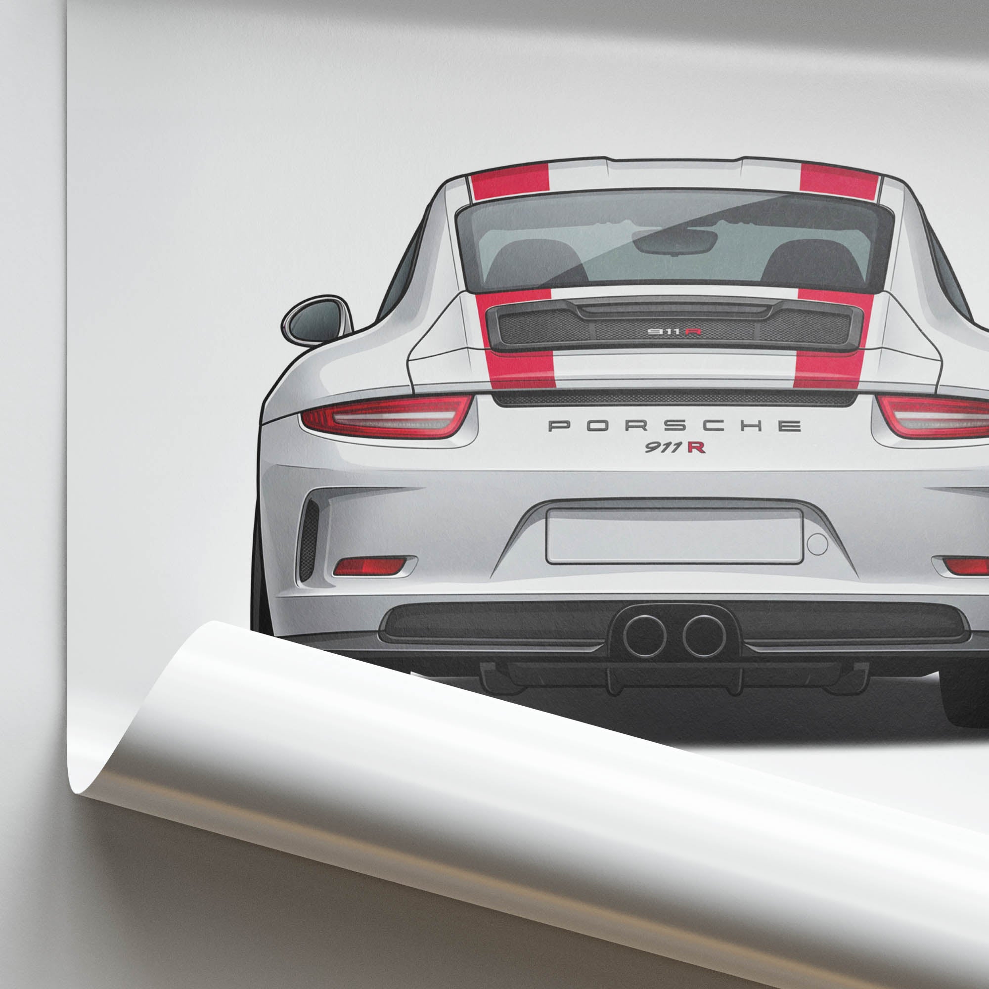2016 Porsche 911 R – Car Print (Back)