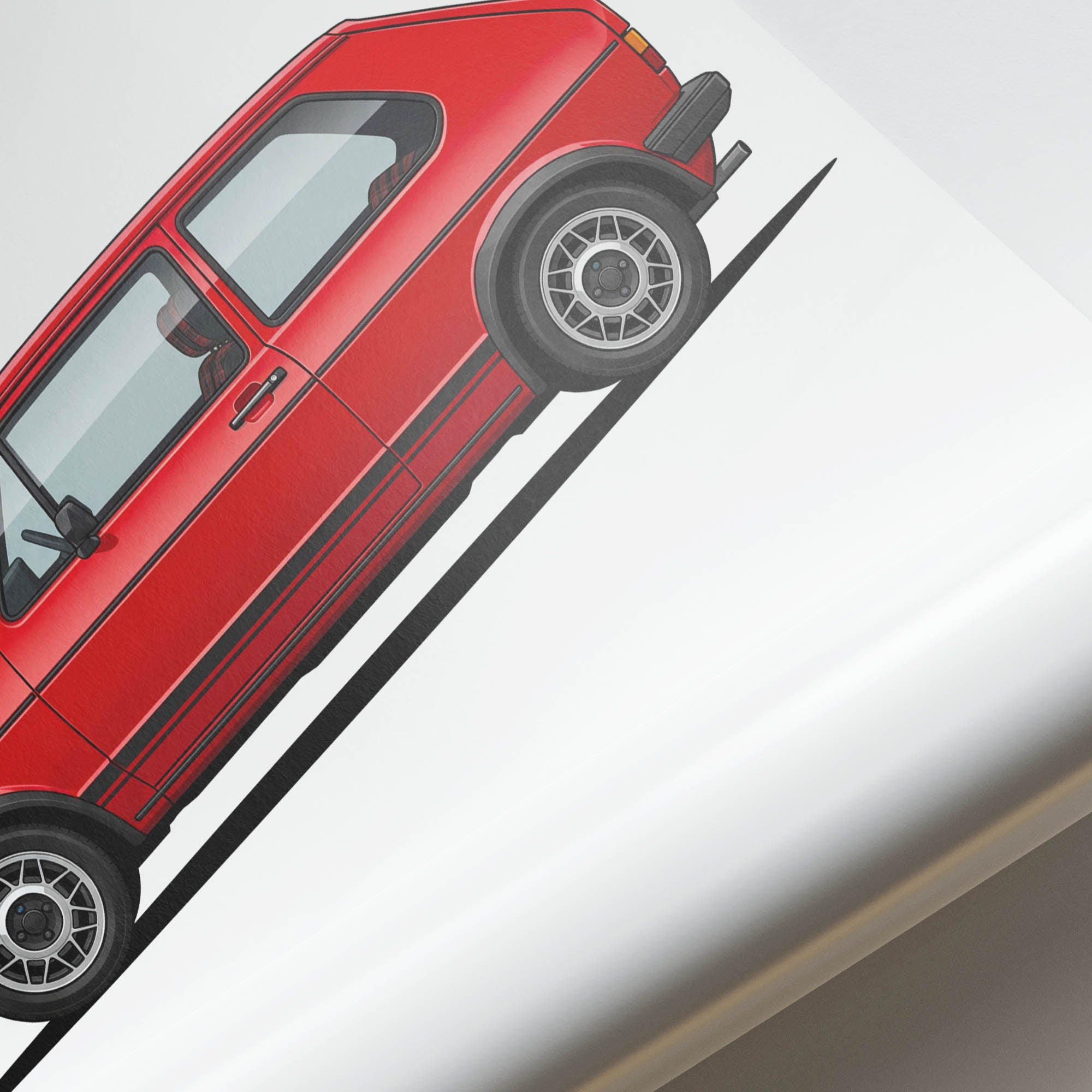 1976 Volkswagen Golf Gti MK1 Mars – Car Print (Side)