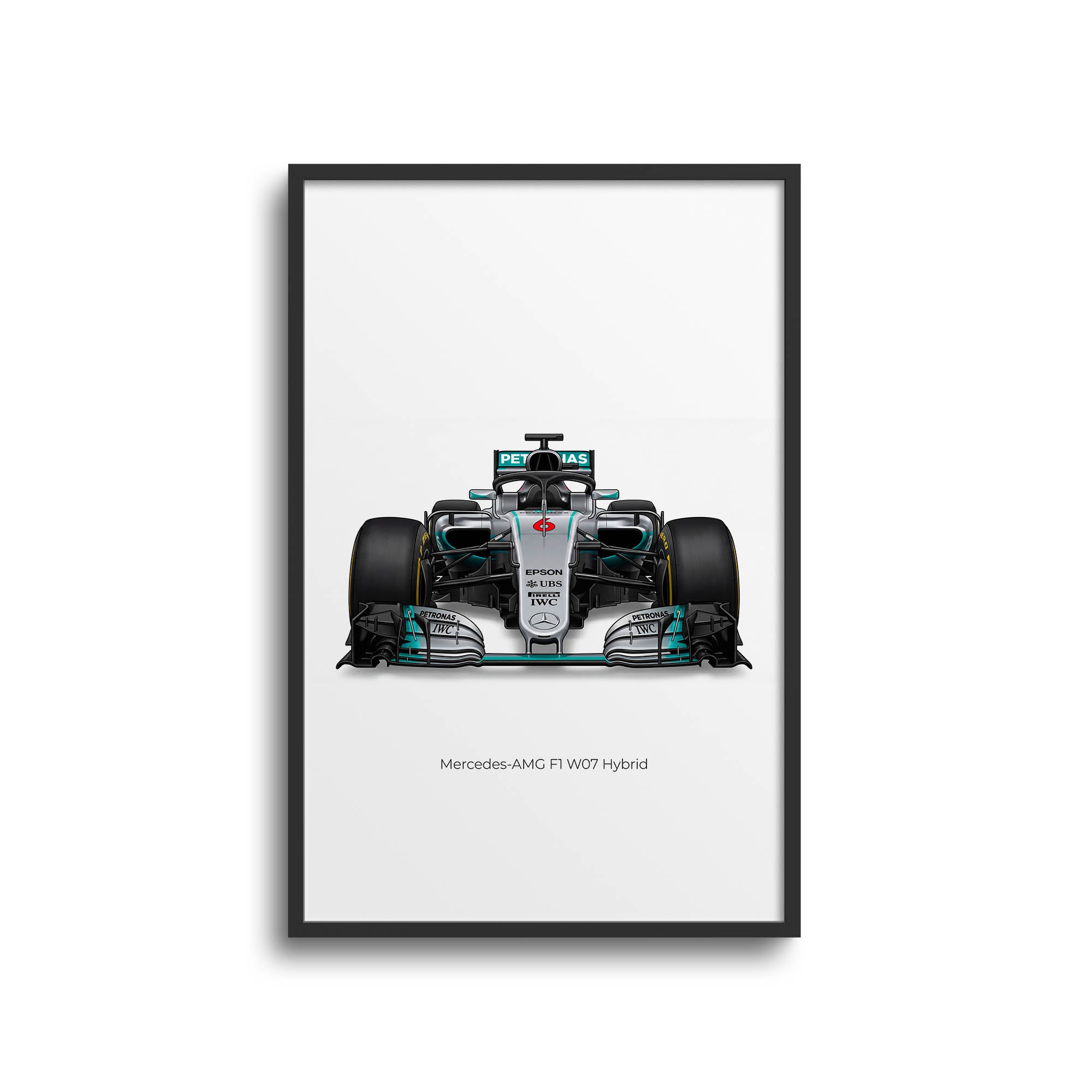 Mercedes AMG W07 Poster - 2016 F1 Racing Car Wall Art Featuring Nico Rosberg