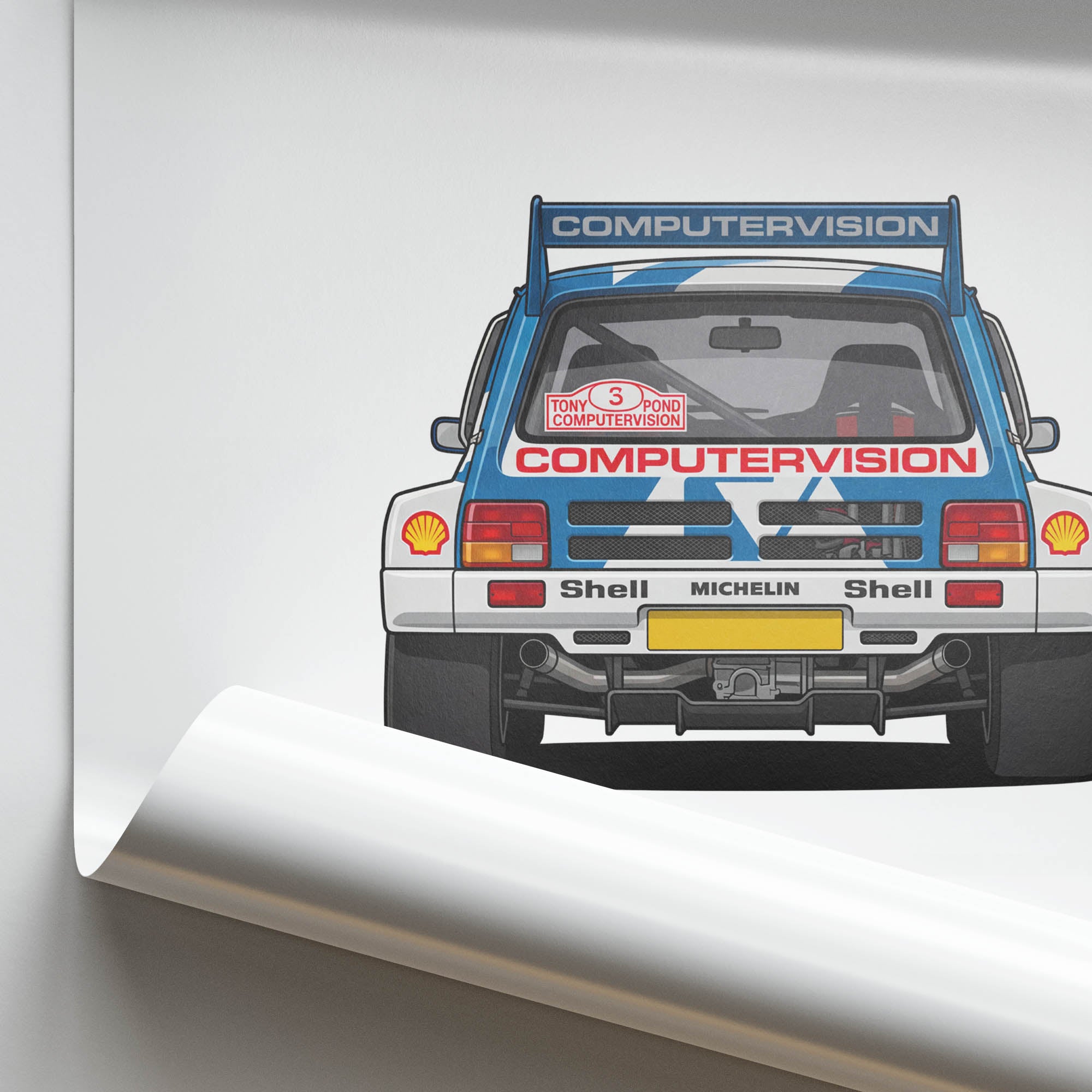 Mg Metro 6R4 Poster - 1986 Rally Tony Pond Artwork | Limited Edition Print