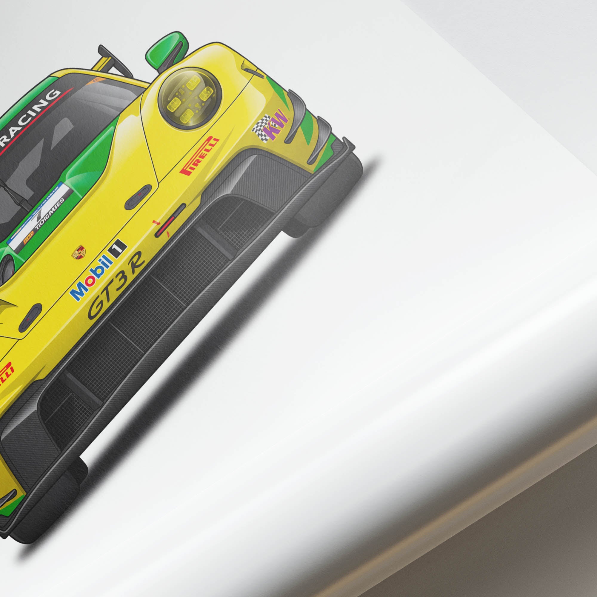 2023 Porsche 911 GT3 R 992 Manthey – Car Print (Front)