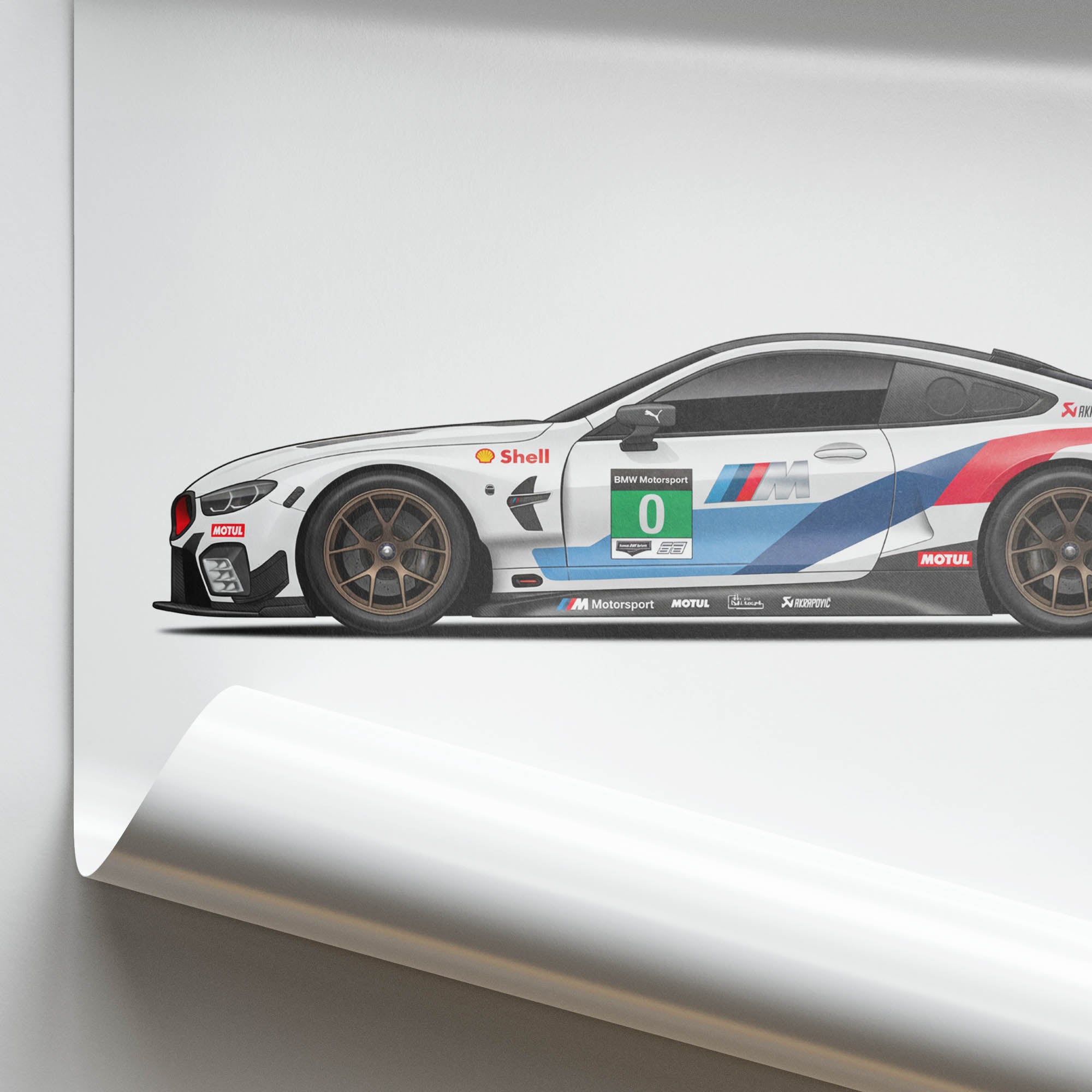 2018 BMW M8 GTE BMW Motorsport – Car Print (Side)