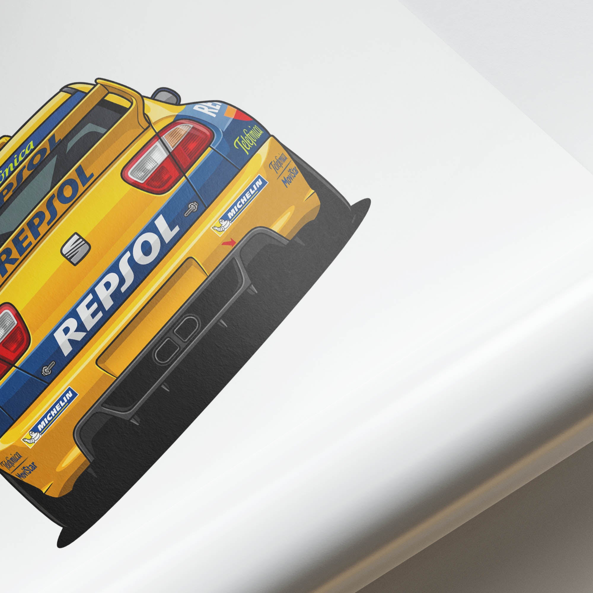 Seat Cordoba Poster – 1999 Repsol Livery Rally Car Print | Limited Edition