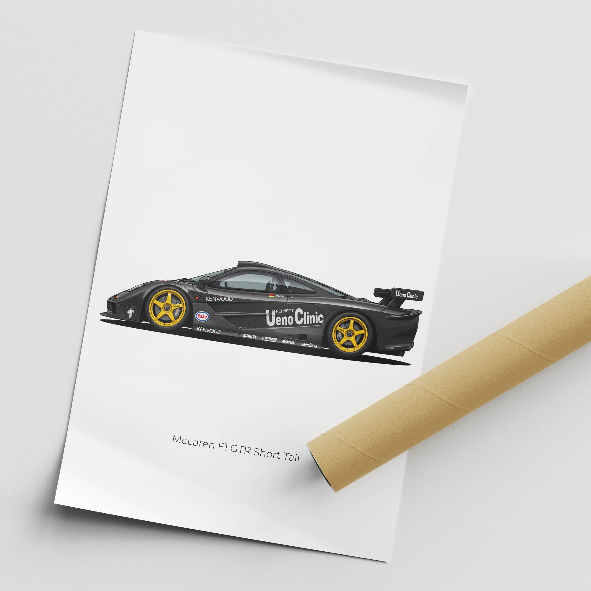 1995 McLaren GTR Short Tail Ueno Clinic – Car Print (Side)