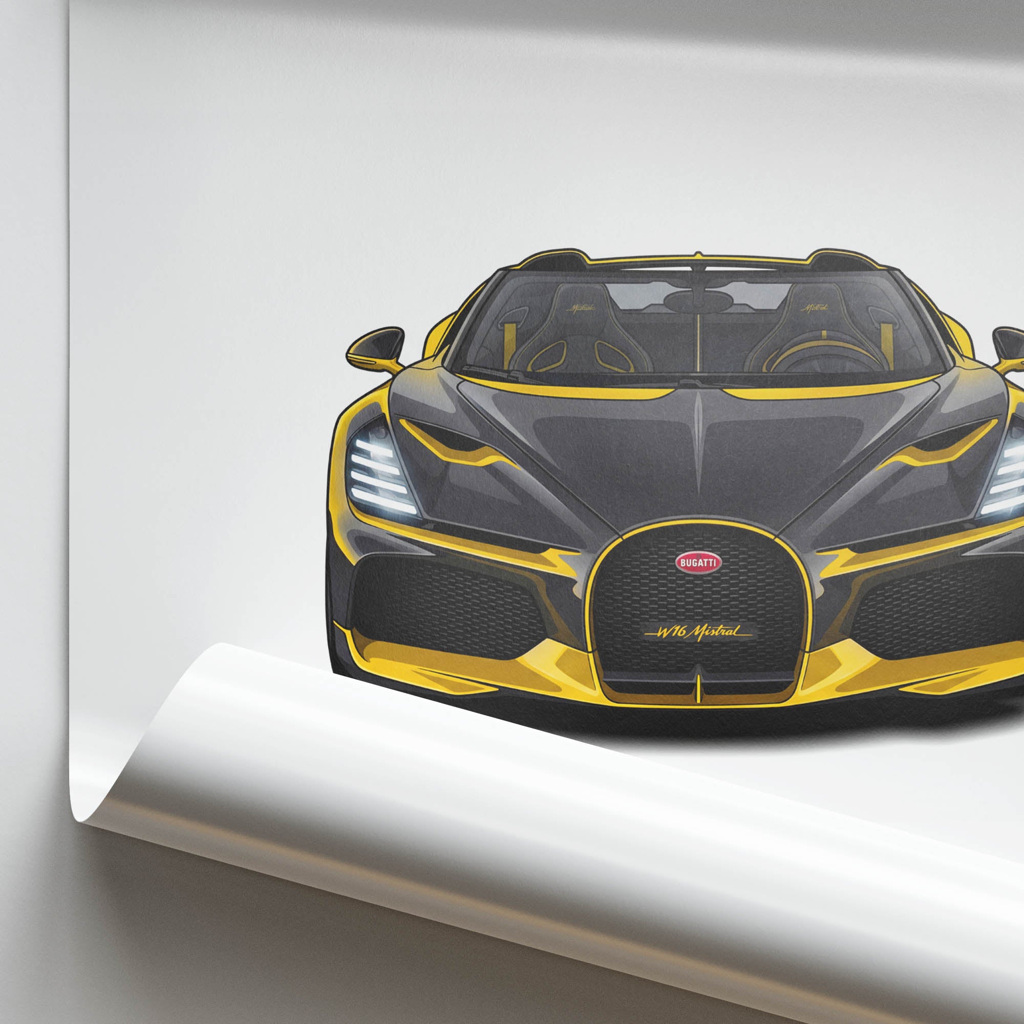 2024 Bugatti W16 Mistral – Car Print