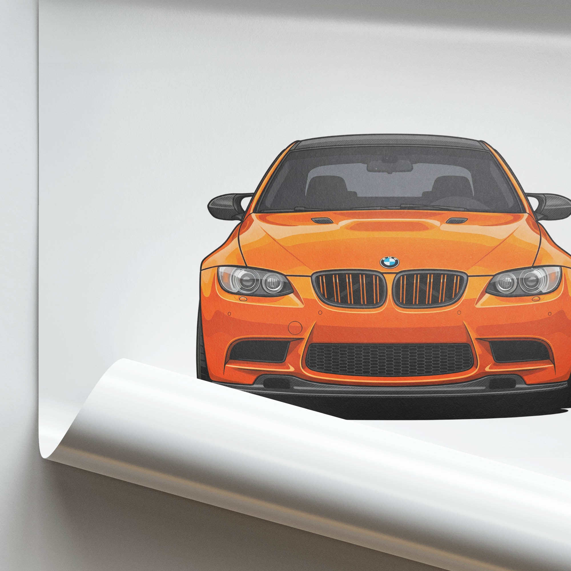 2010 BMW M3 Gts E92 Fire – Car Print (Front)