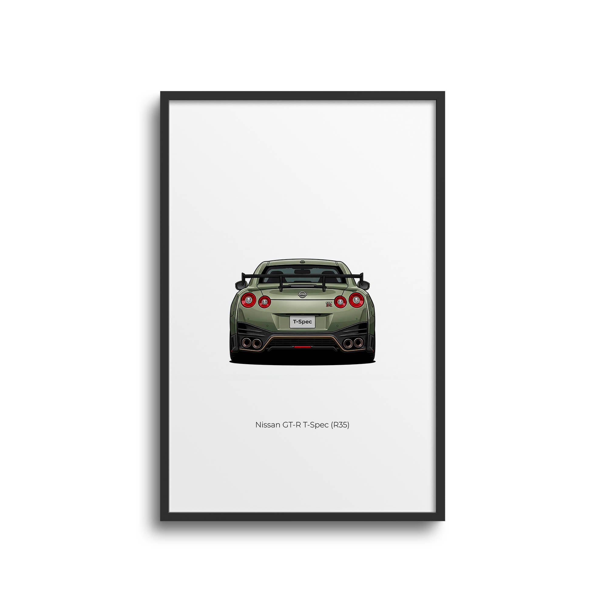 2024 Nissan GT R T Spec R35 Millennium – Car Print (Back)