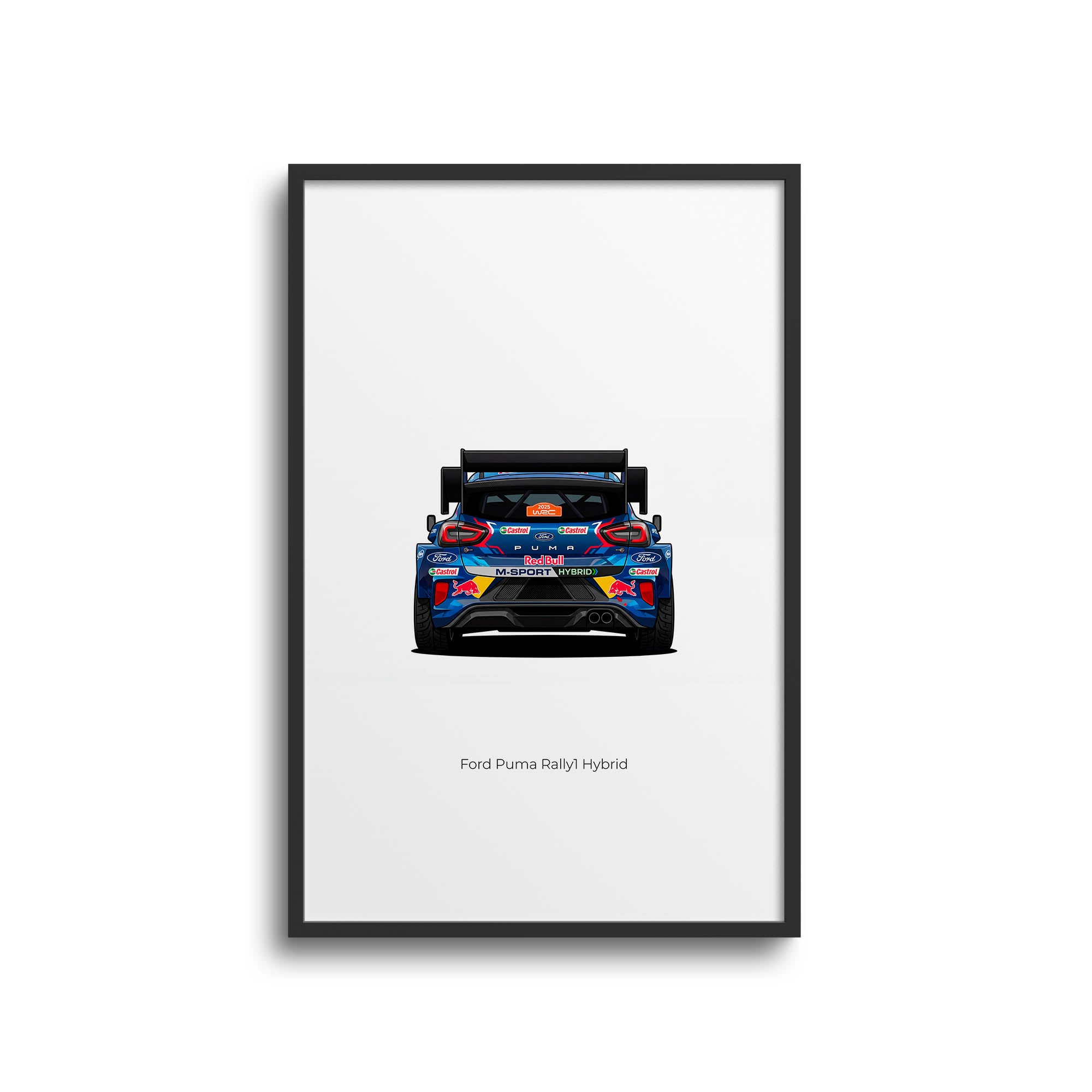 Ford Puma Rally1 Poster – 2025 Hybrid Rally Car M Sport Livery Print