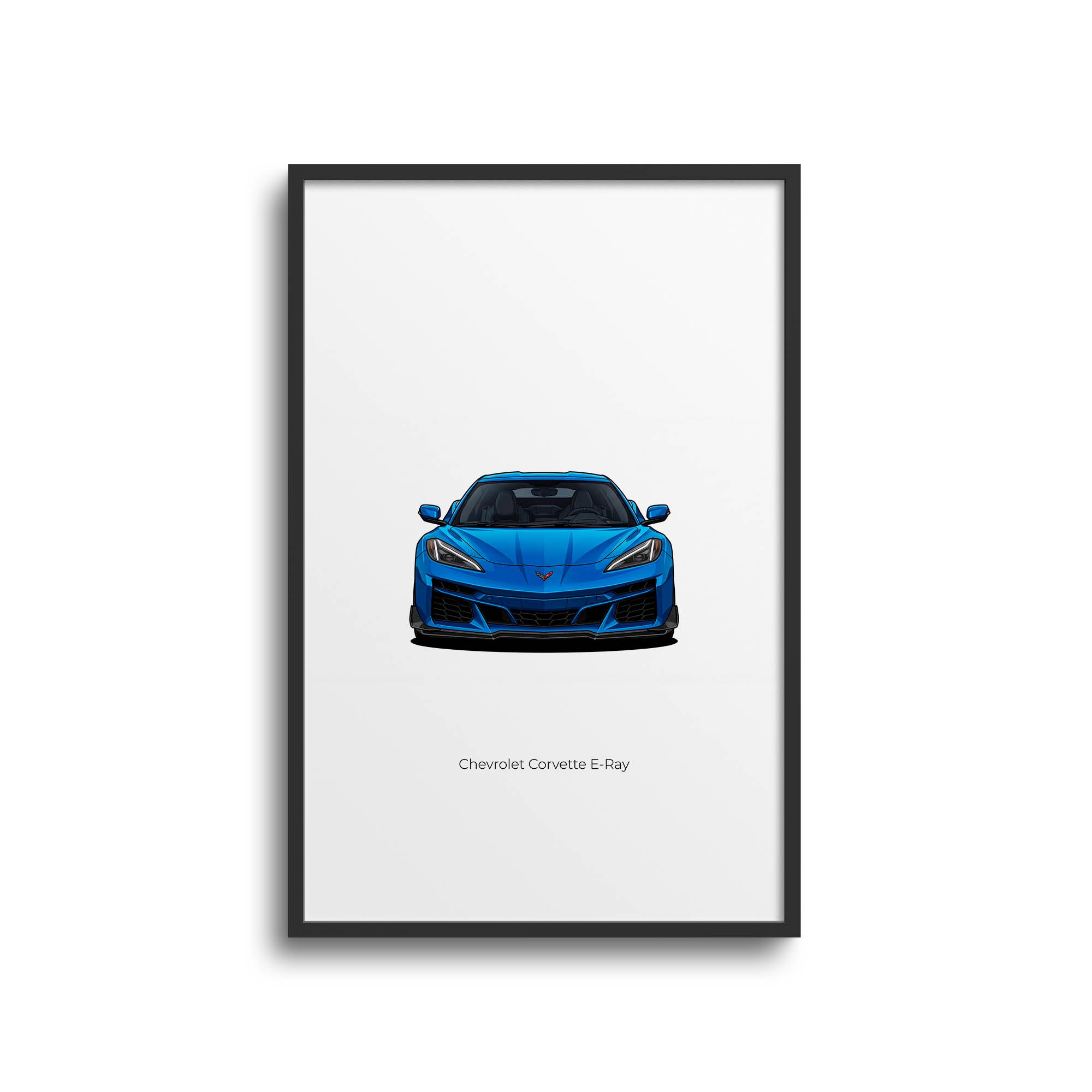 2024 Chevrolet Corvette E Ray Riptide – Car Print (Front)