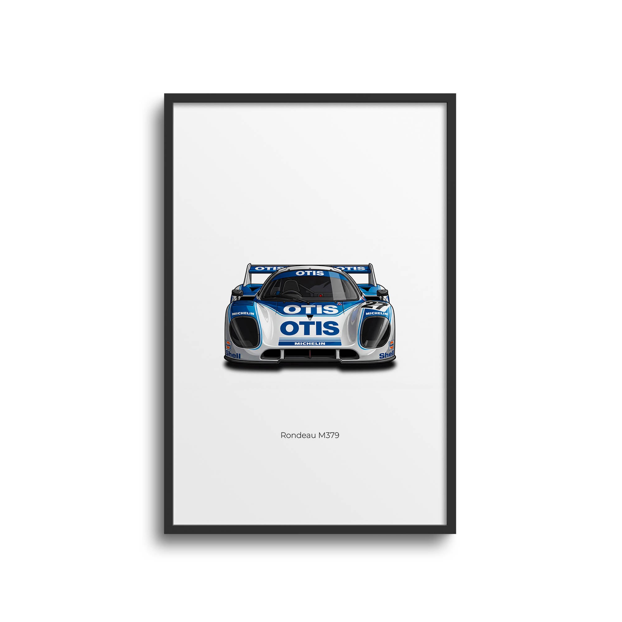 Rondeau M379 Poster – 1980 Race Car White Blue Livery Motorsport Print