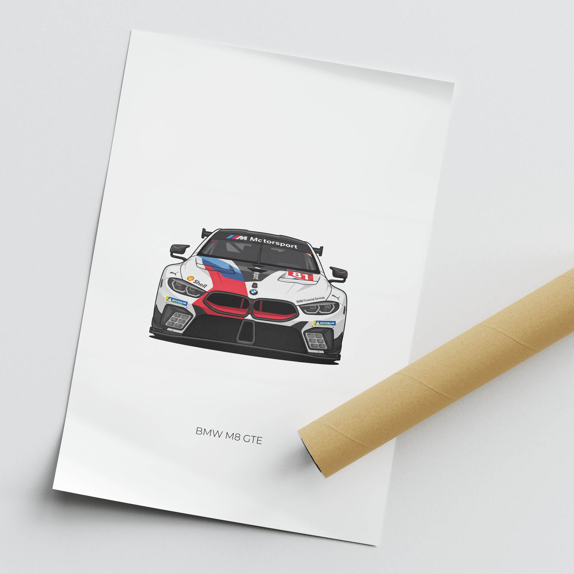 2018 BMW M8 GTE BMW Motorsport – Car Print (Front)