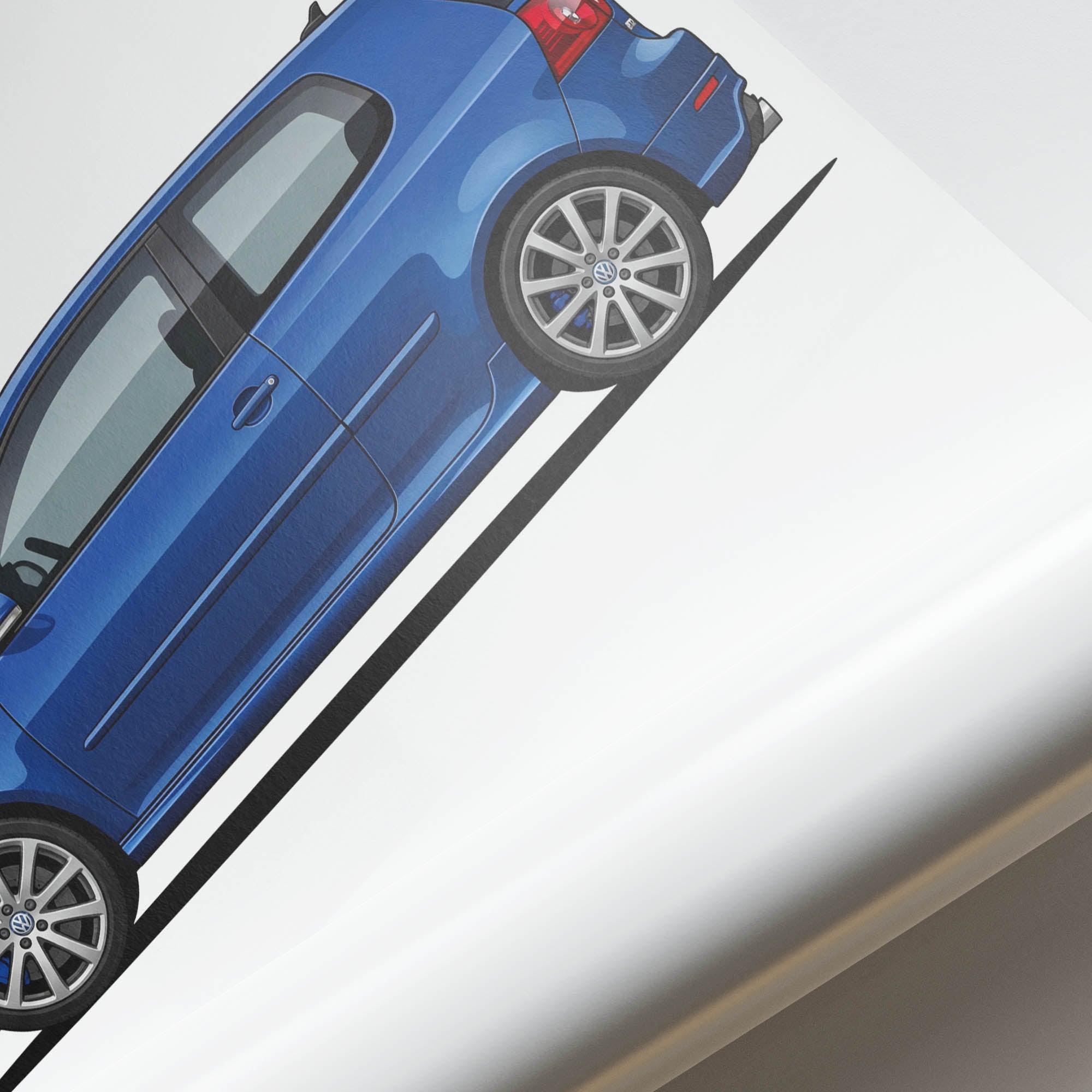2005 Volkswagen Golf R32 MK5 Deep – Car Print (Side)