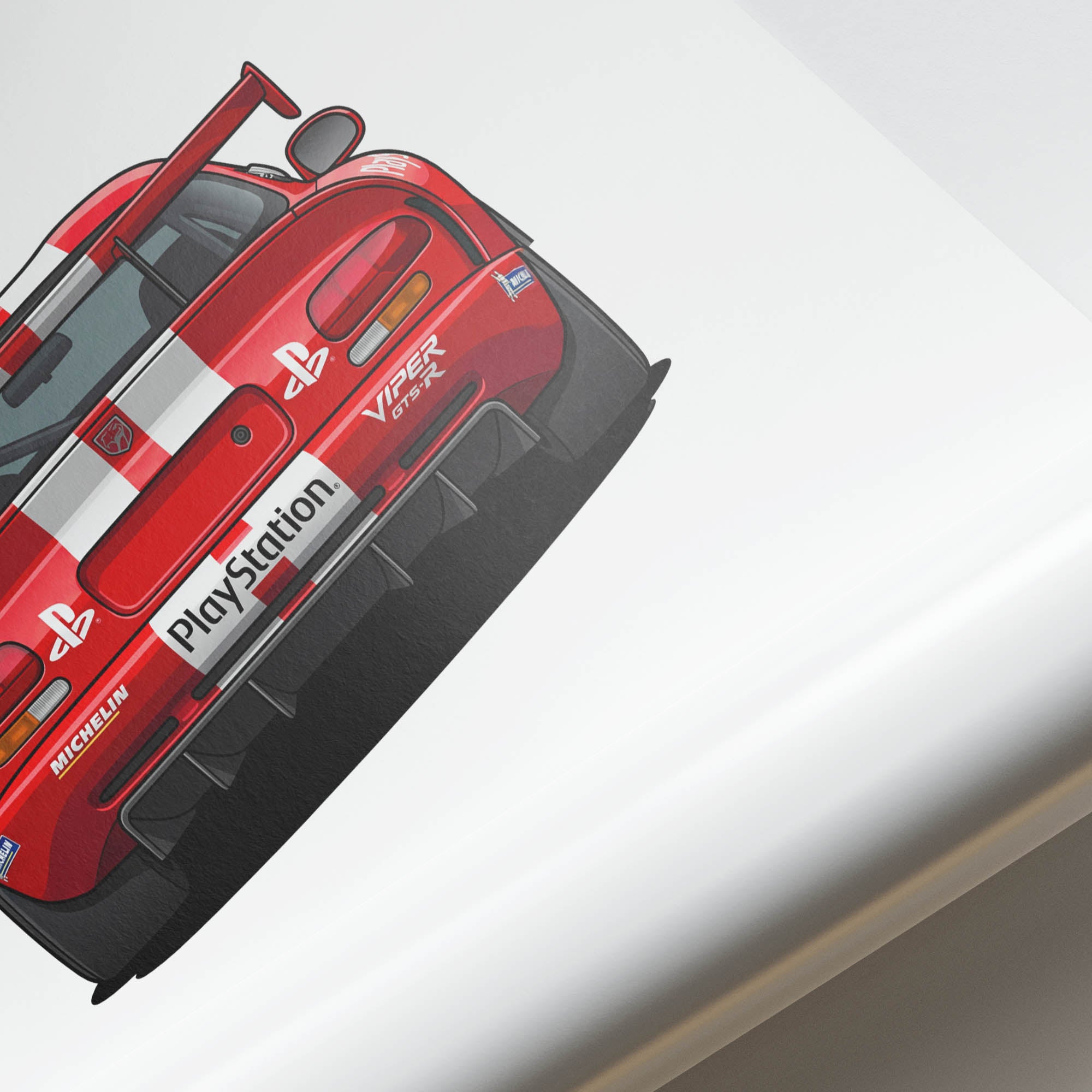 1999 Dodge Viper Gts R Oreca Playstation – Car Print (Back)