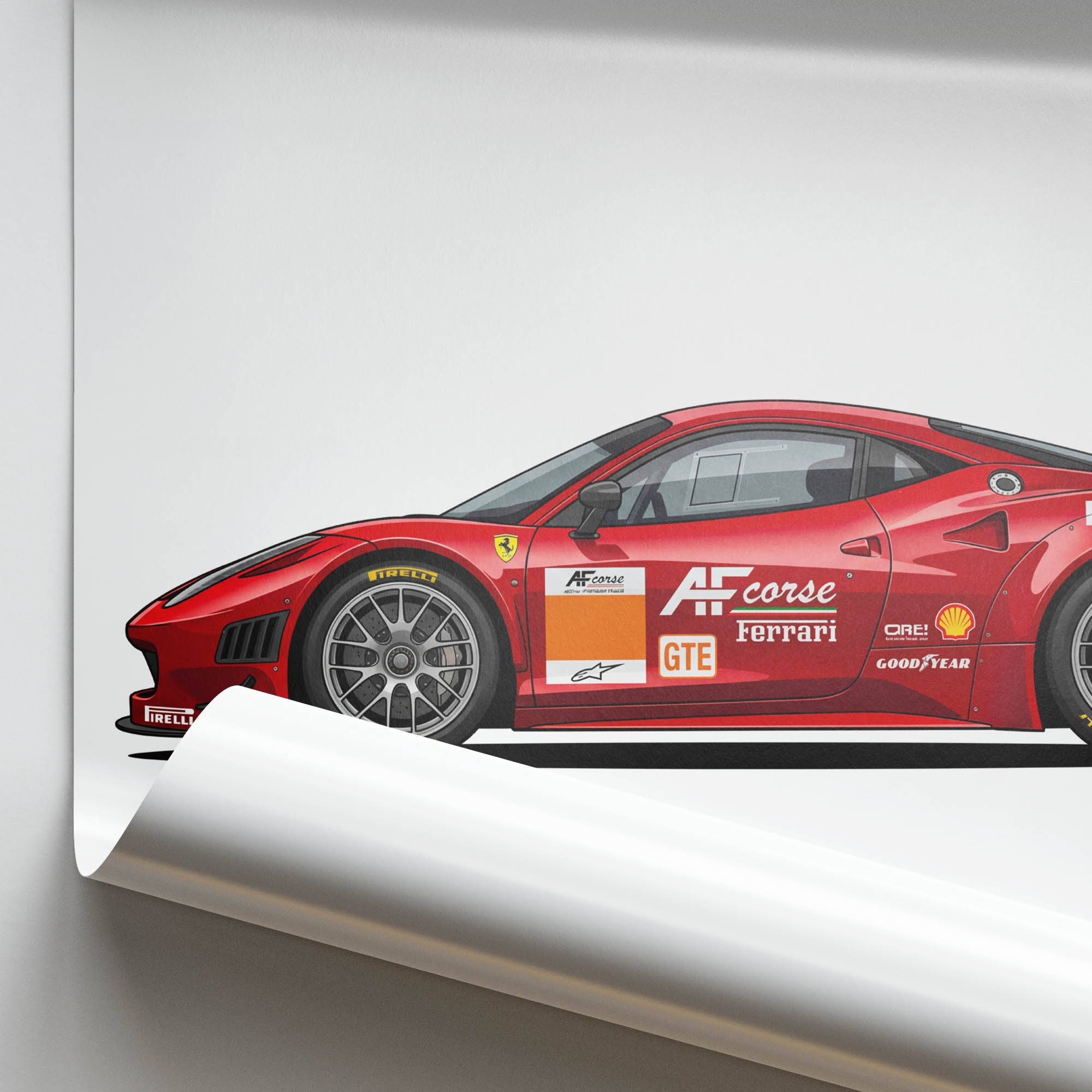 2011 Ferrari 458 Italia GT2 AF Corse – Car Print